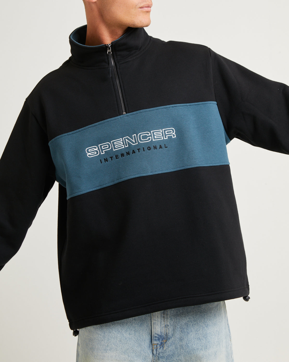 International 1/4 Zip Jumper BLACK