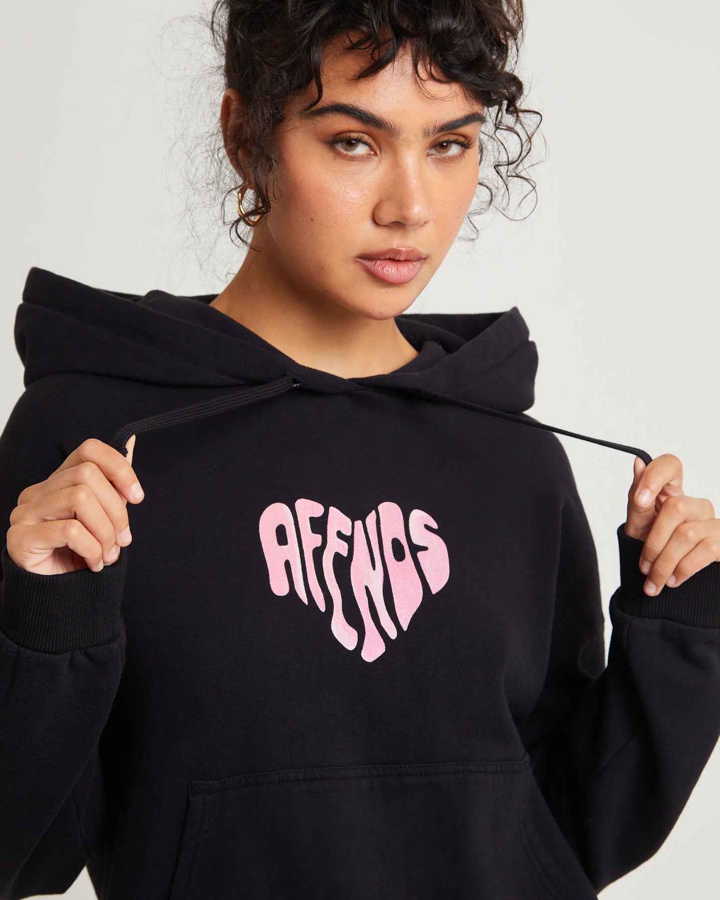 Mara Recycled Pull On Hoodie Black