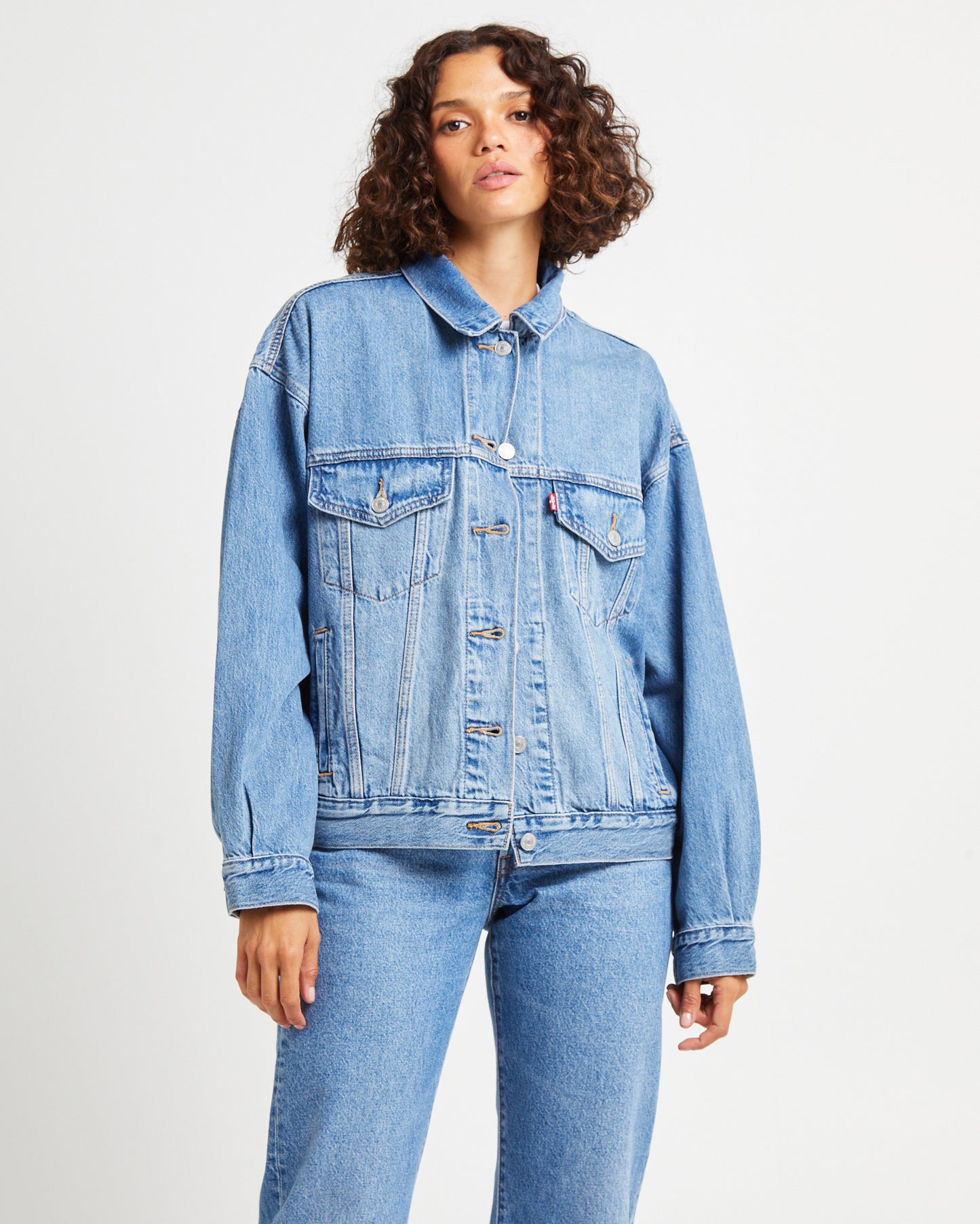 90s Trucker Denim Jacket Soft As Butter Mid Blue