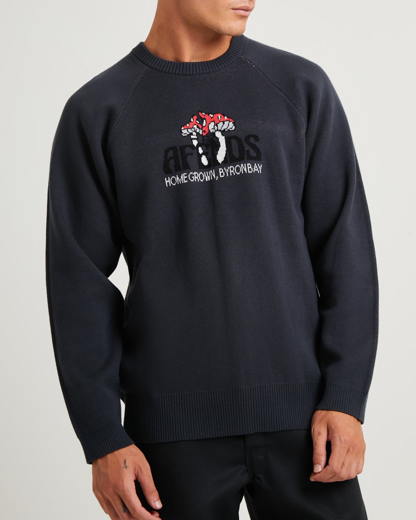 Let It Grow Recycled Reglan Knit Charcoal