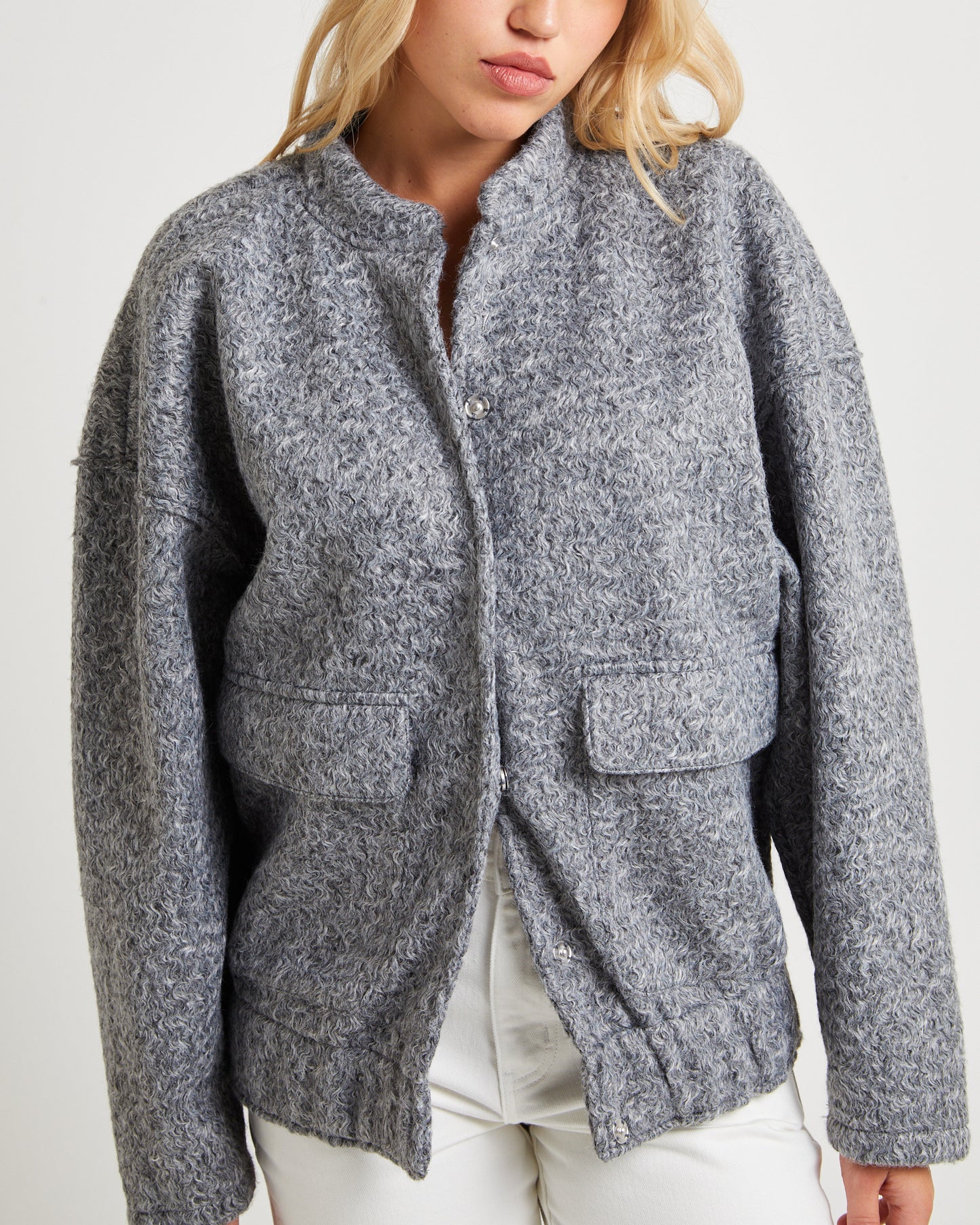 Boucle Bomber Jacket