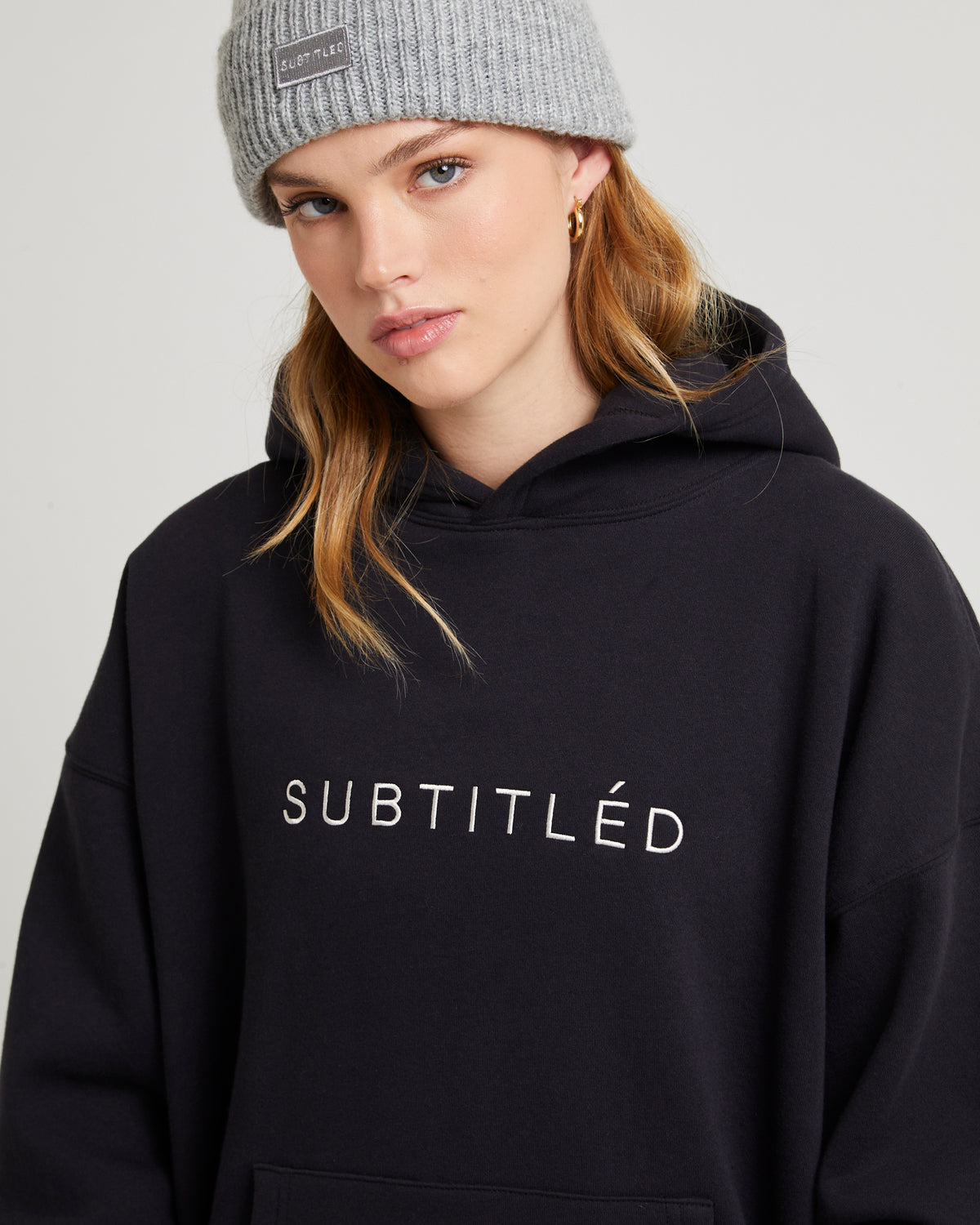State Oversized Hoodie ALMOST BLACK