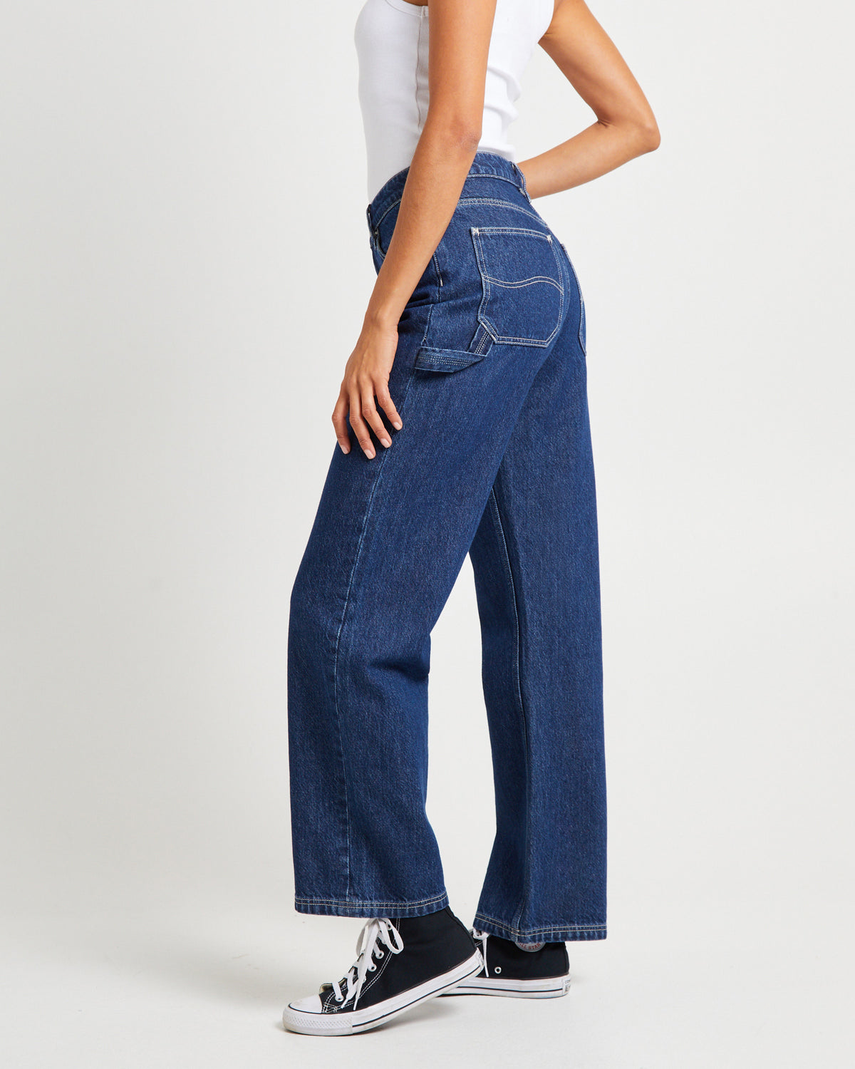 Mid Baggy Denim Jeans Trip INDIGO TRIP