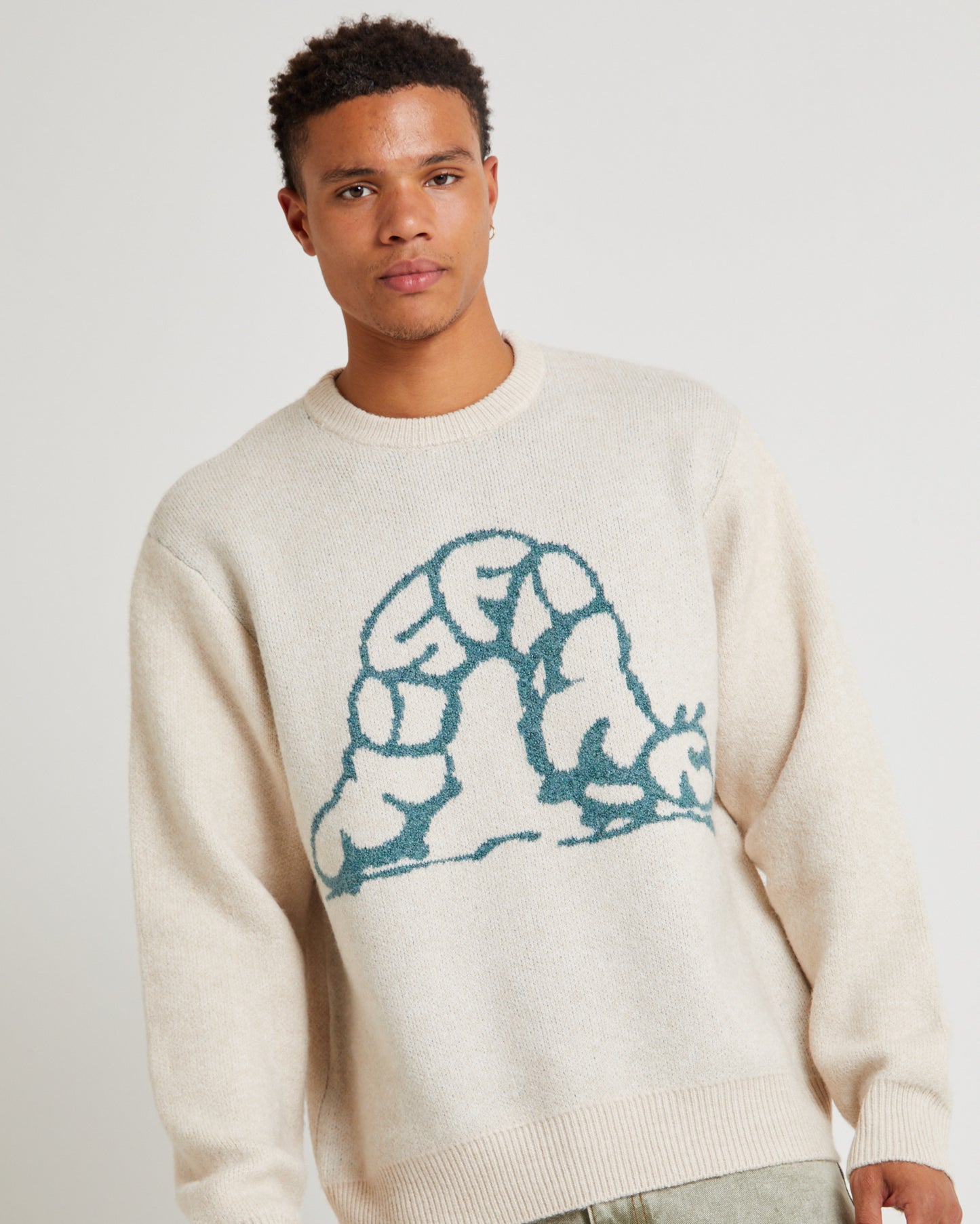 Third Cycle Knit Crew Neck Thrift White