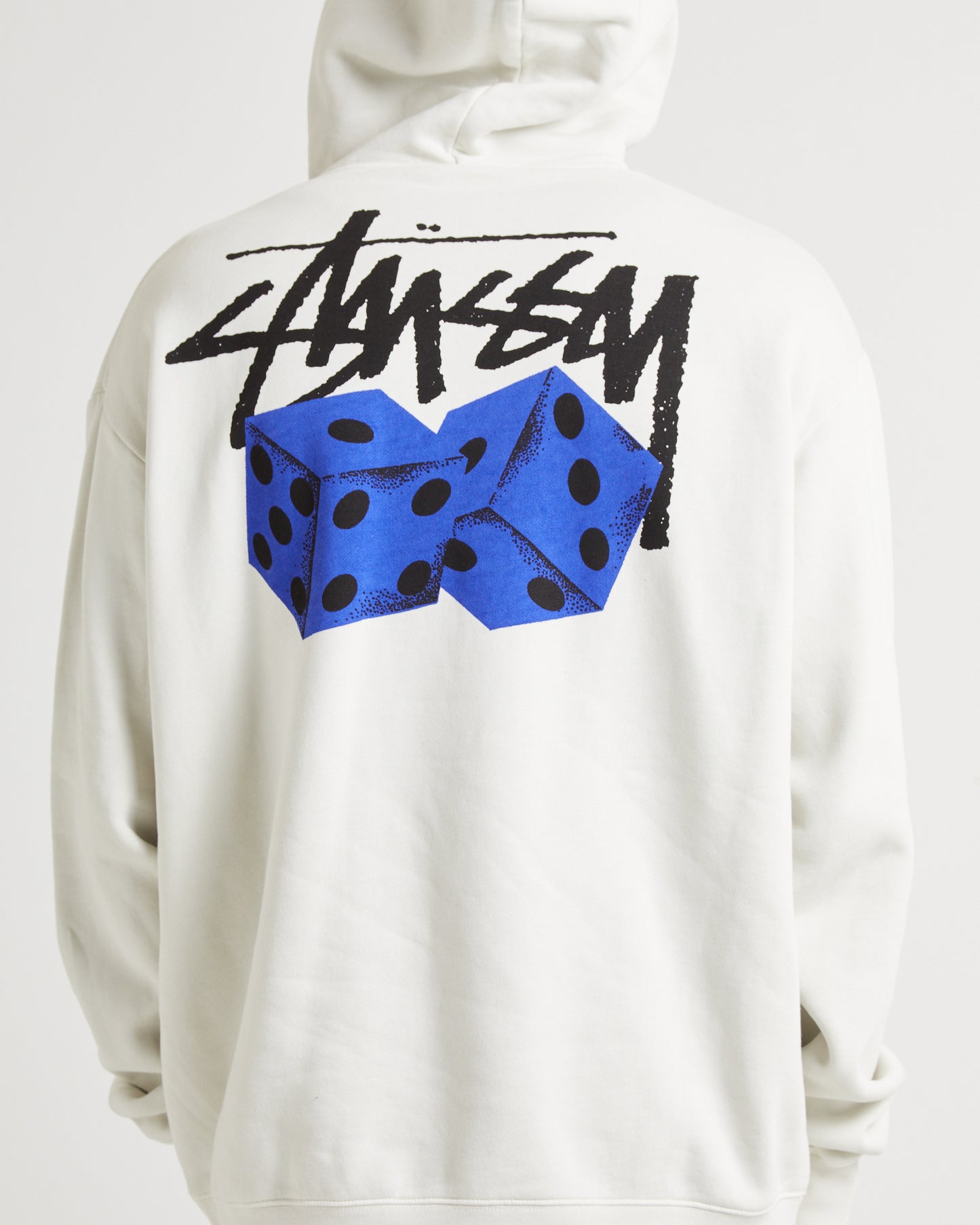 Pair Of Dice Fleece Hoodie Washed White