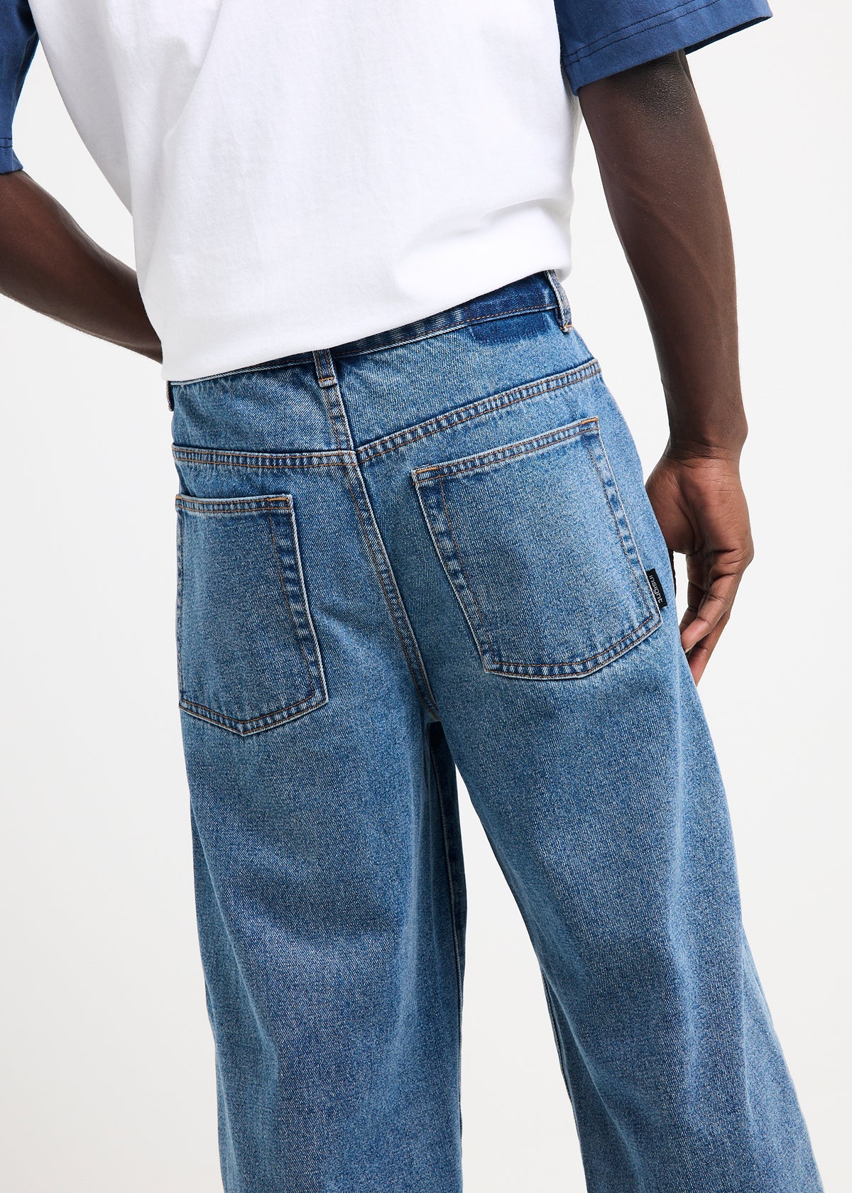 Knocker Wide Leg Denim Jeans AFTERS BLUE
