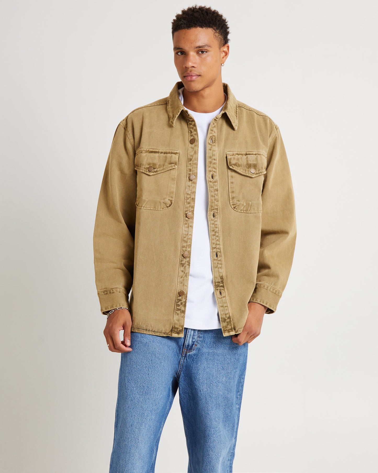 Trade Drill Shacket Sand