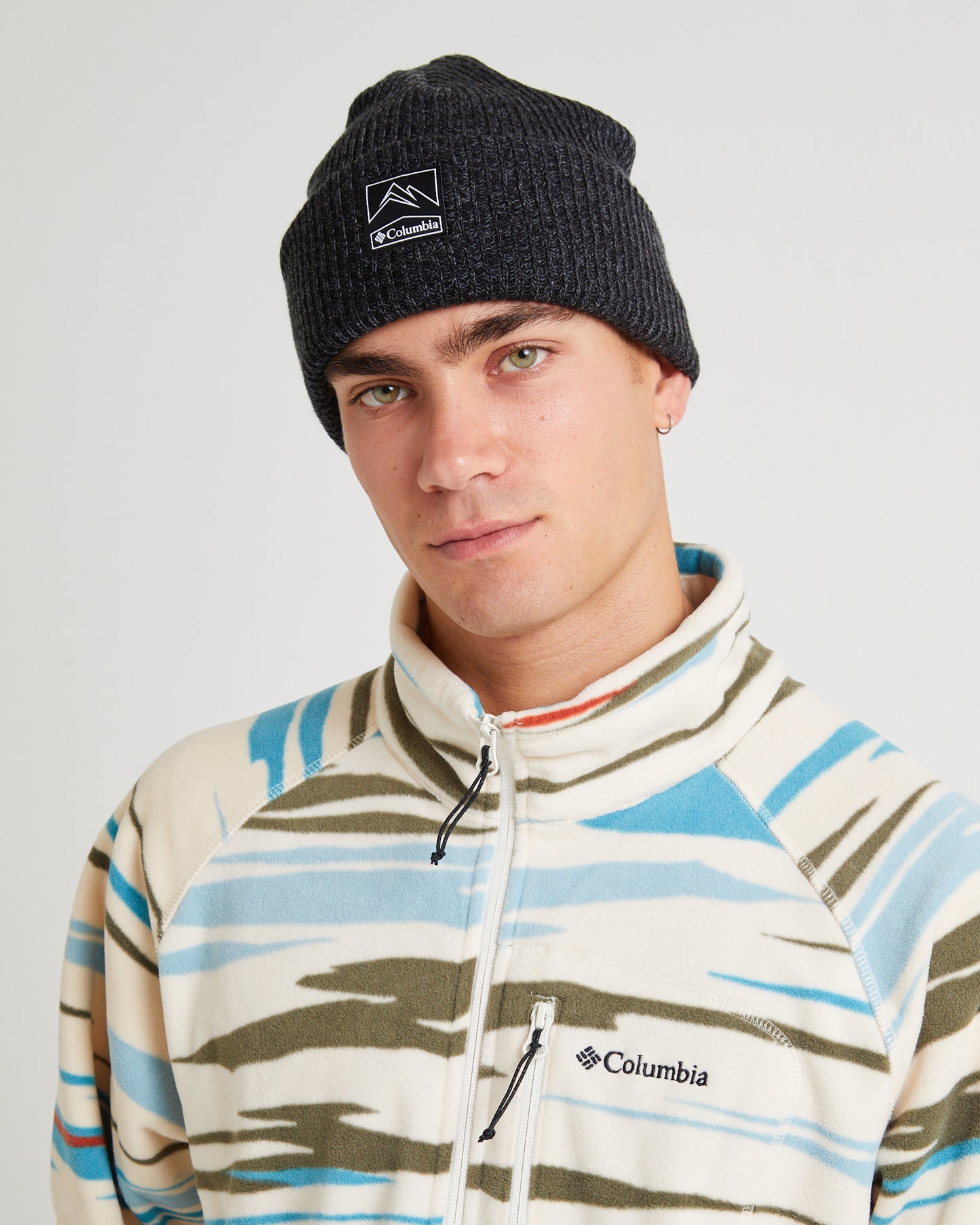 Fast Trek Printed Half Zip Jumper Chalk