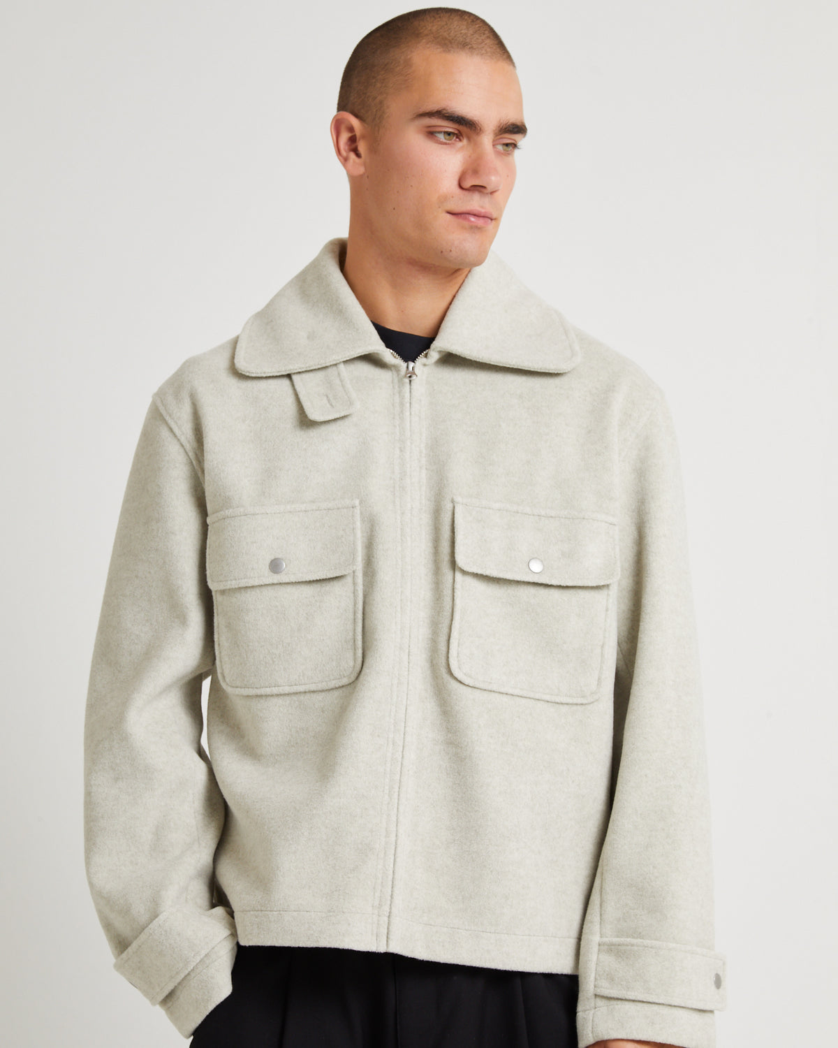 Glaze Textured Shacket BONE