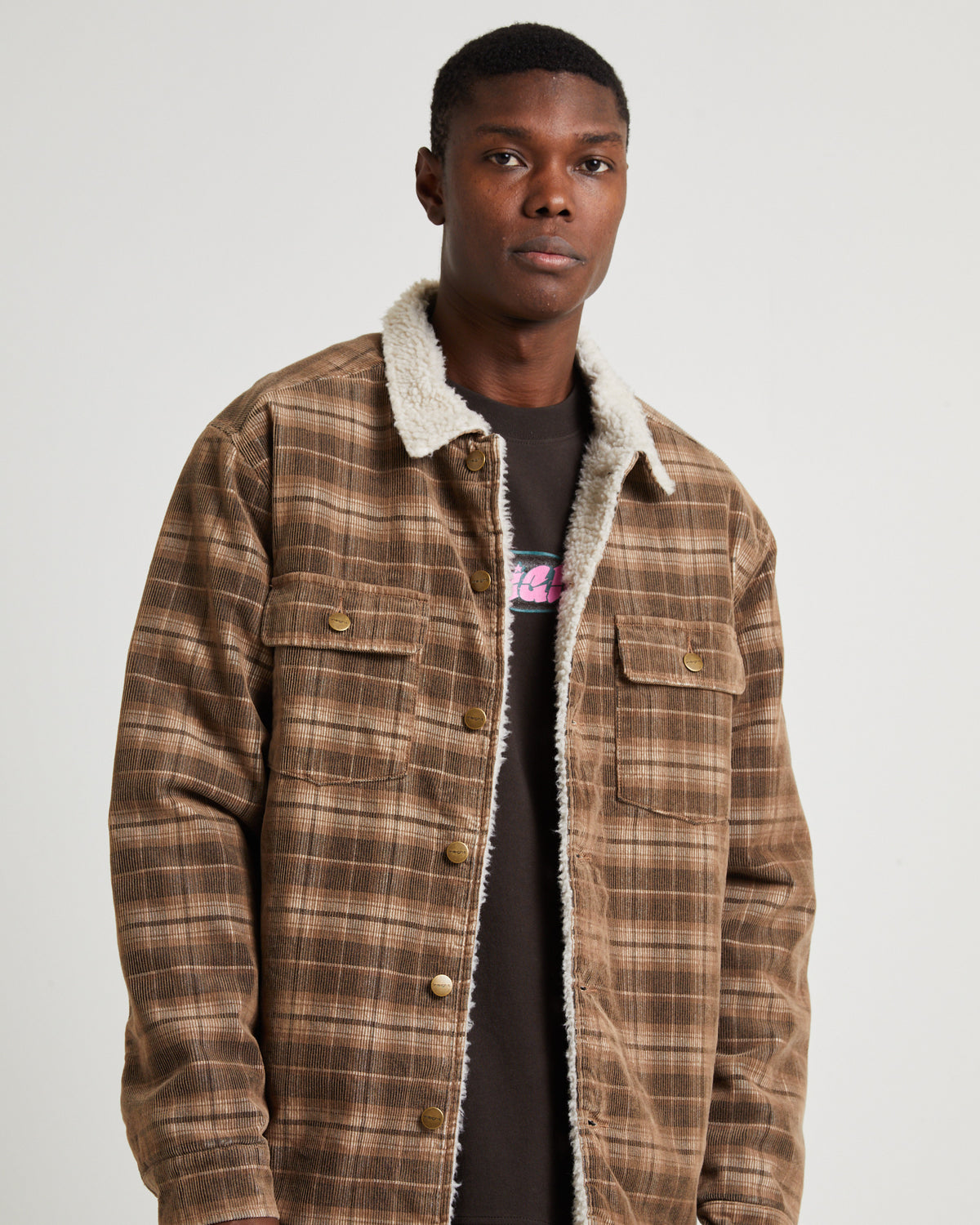 Bong On Check Jacket BROWN