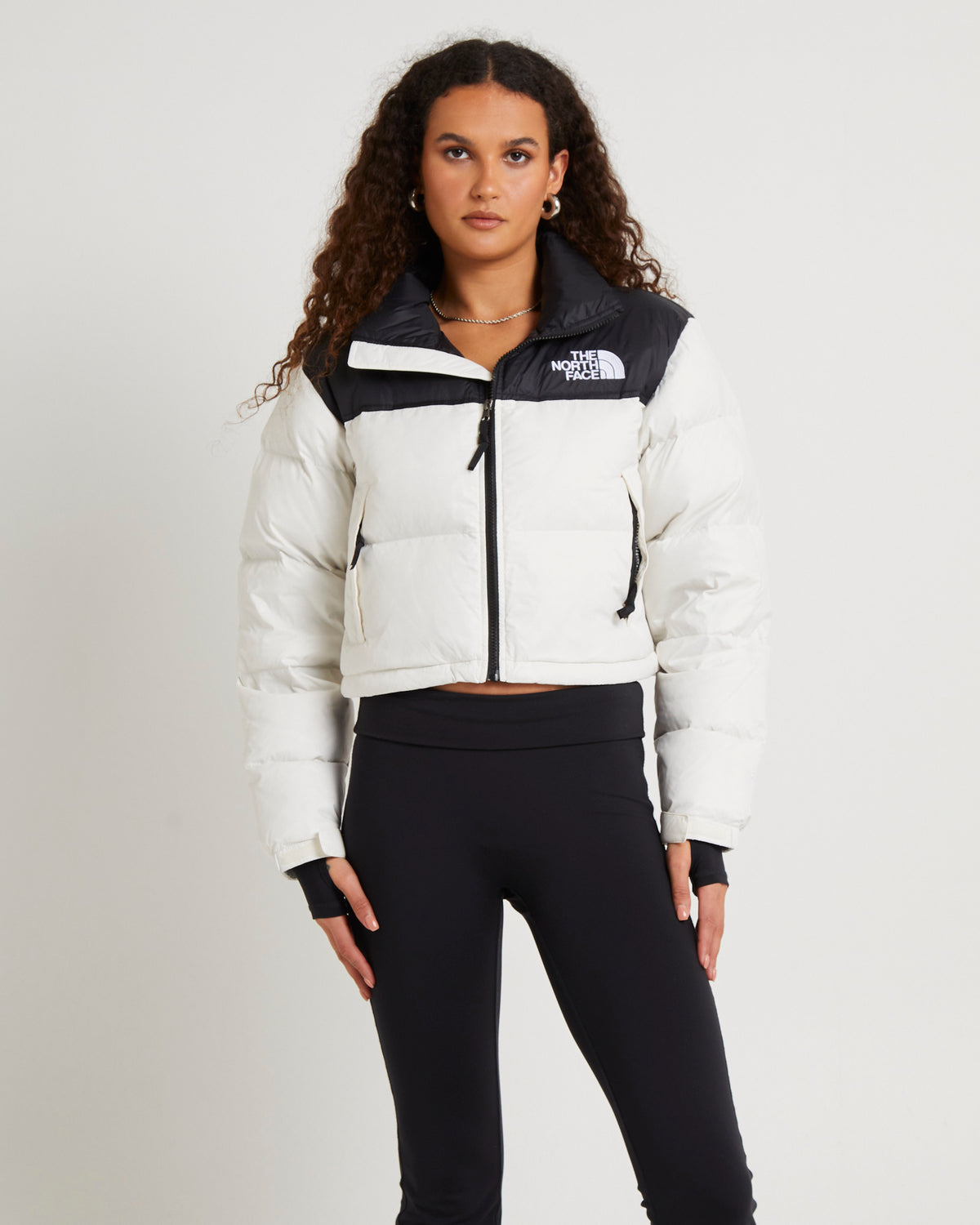 Women's Nuptse Short Jacket GARDENIA WHITE