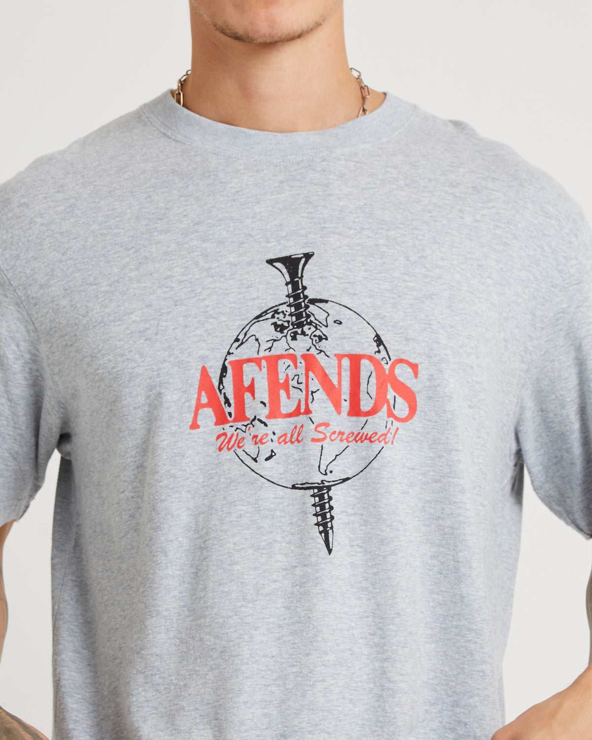 Screwed Retro T-Shirt SHADOW GREY MARLE