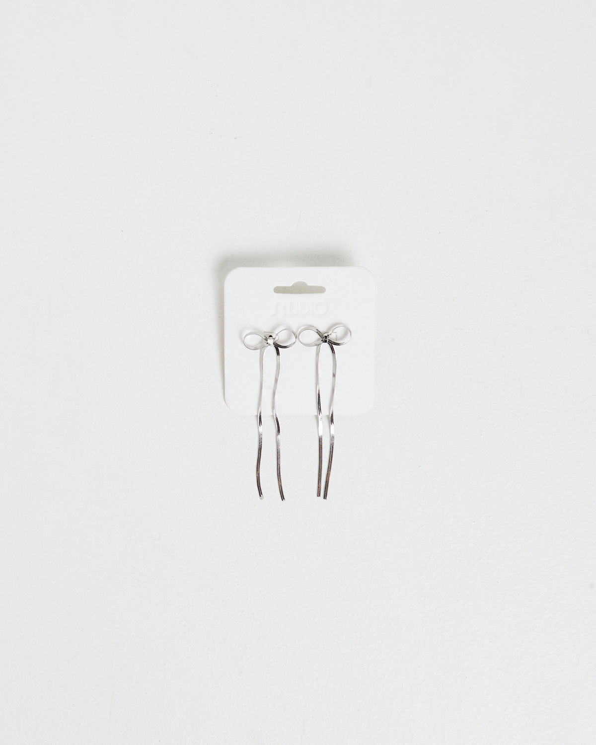 Georgia Bow Earrings SILVER