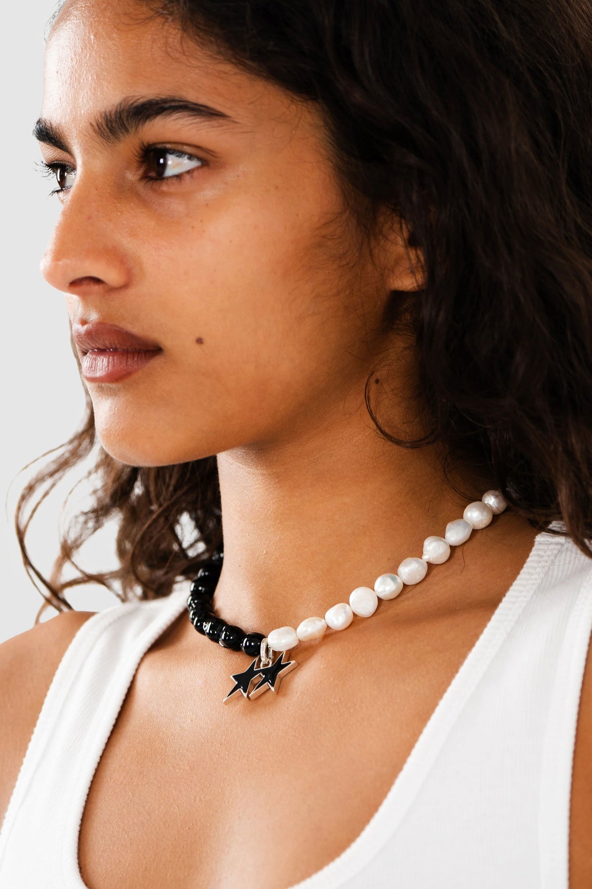 B & W Icon Necklace SILVER