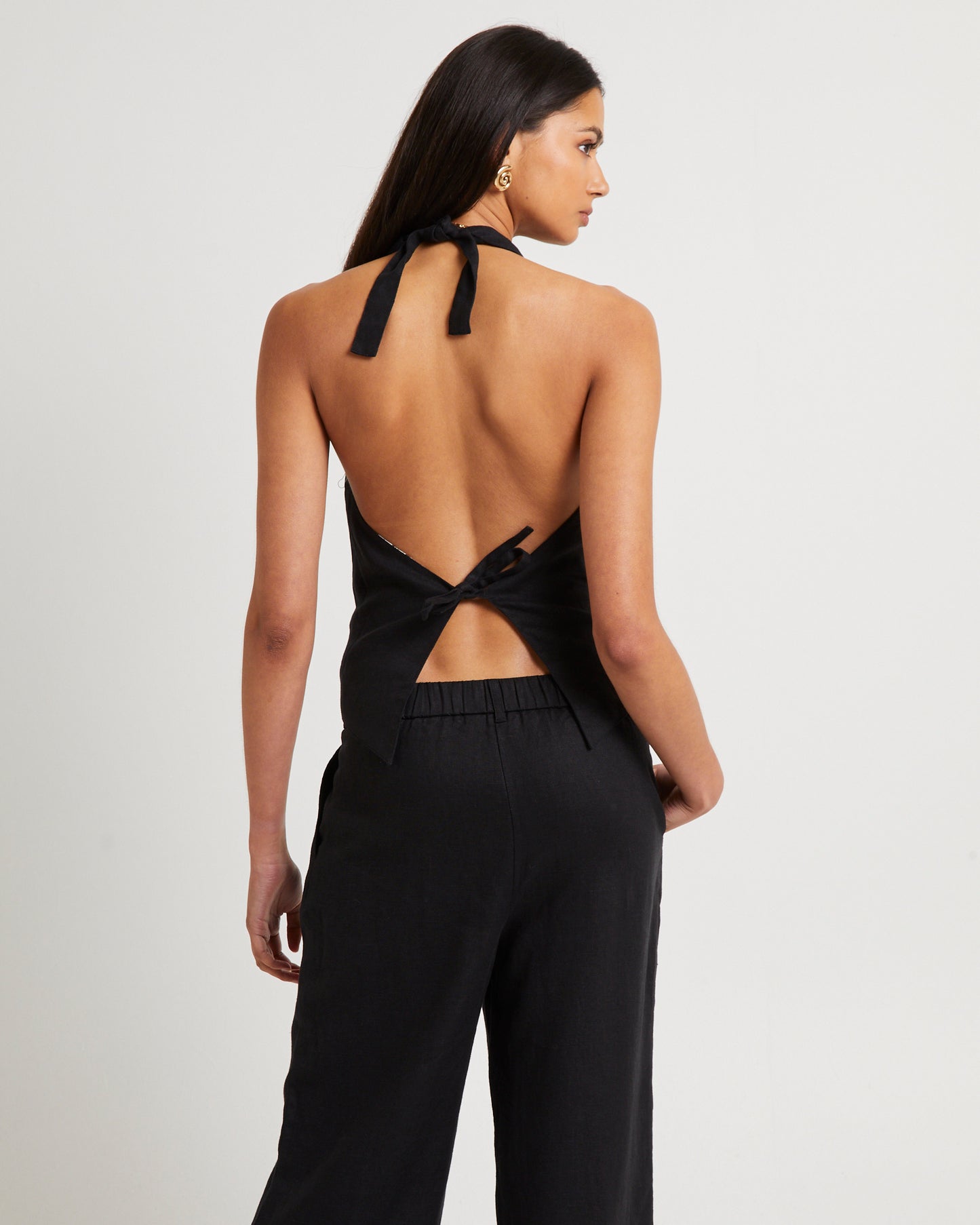 Naomi Linen Halter Vest