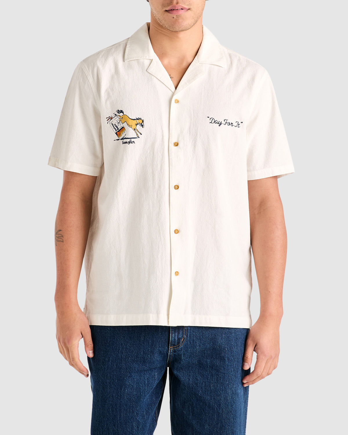 Wrangler x Better Beer Day For It Shirt ECRU