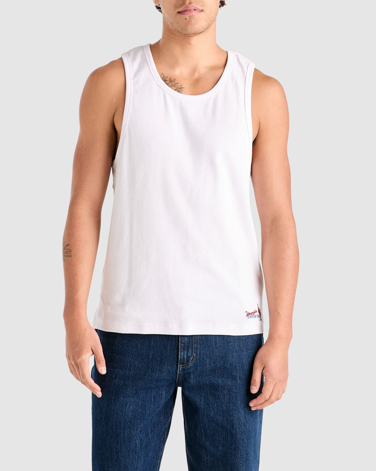 Wrangler x Better Beer Saddled Rib Tank WHITE