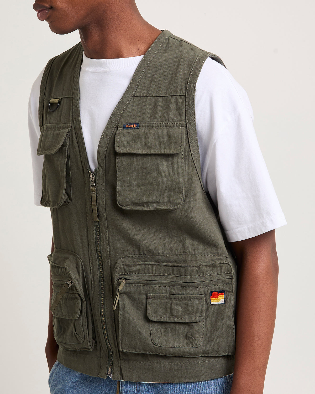 Wrangler x Better Beer Come Prepared Vest EUCALYPTUS