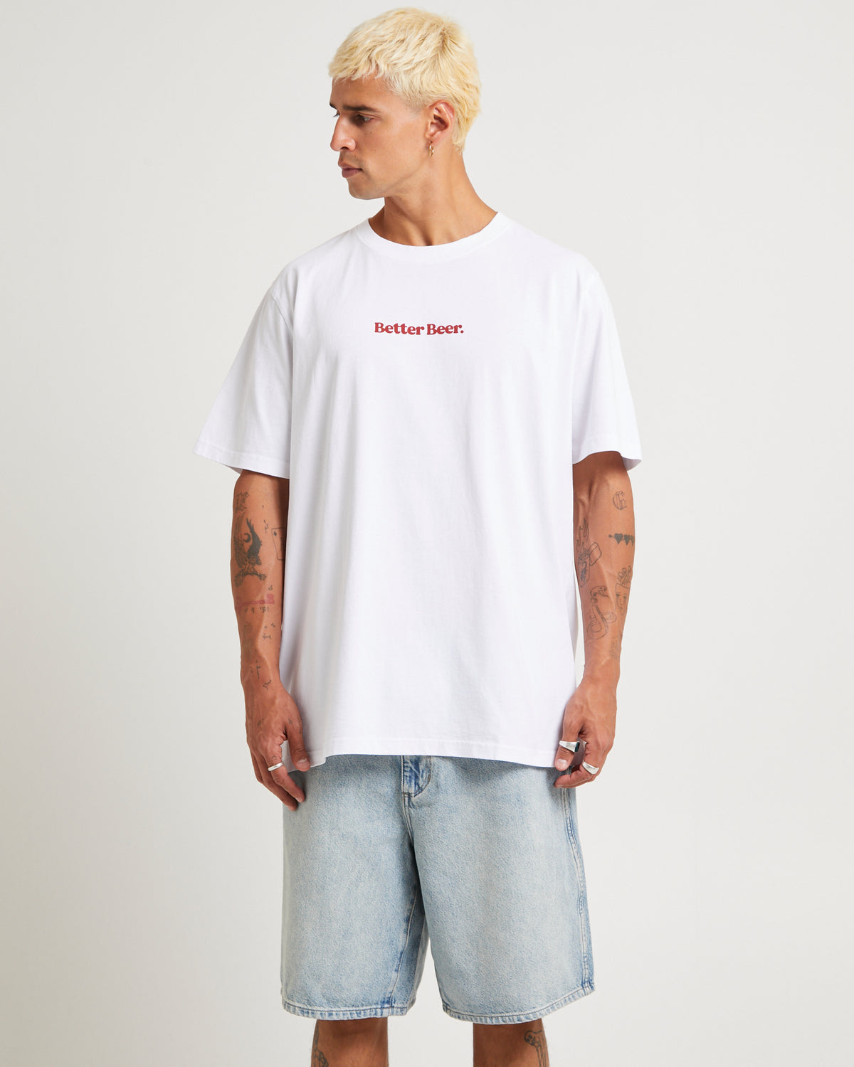 Oasis Print Short Sleeve T-Shirt WHITE