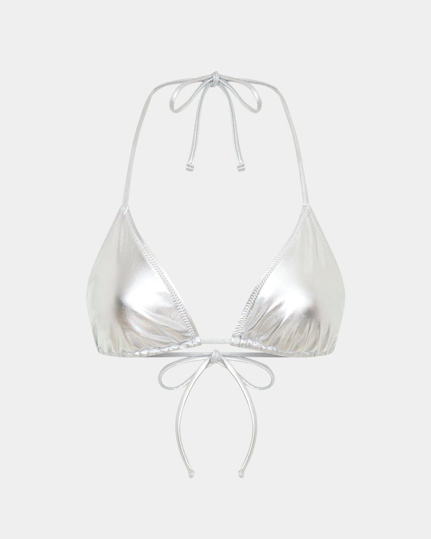 Fae Metal Triangle Bikini Top Bikini Set