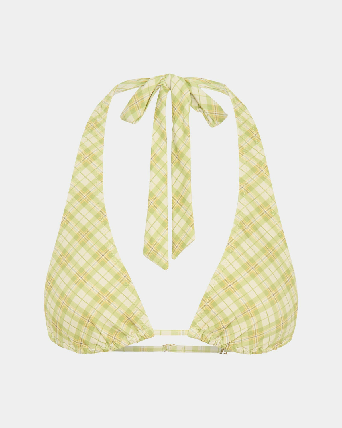 Parka Vintage Check Halter Bikini Set MOSS GREEN