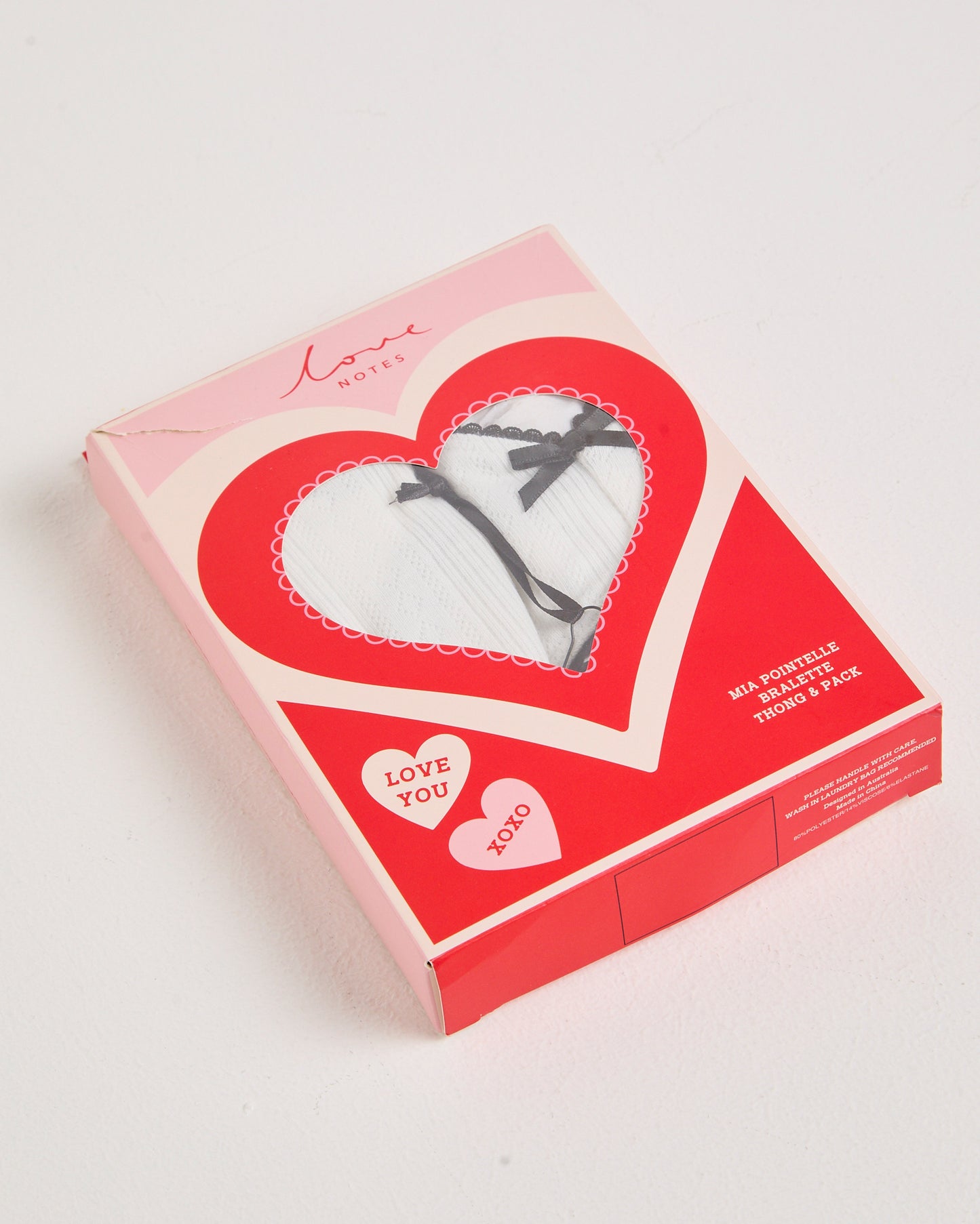 Pointelle Bralette & G String Set