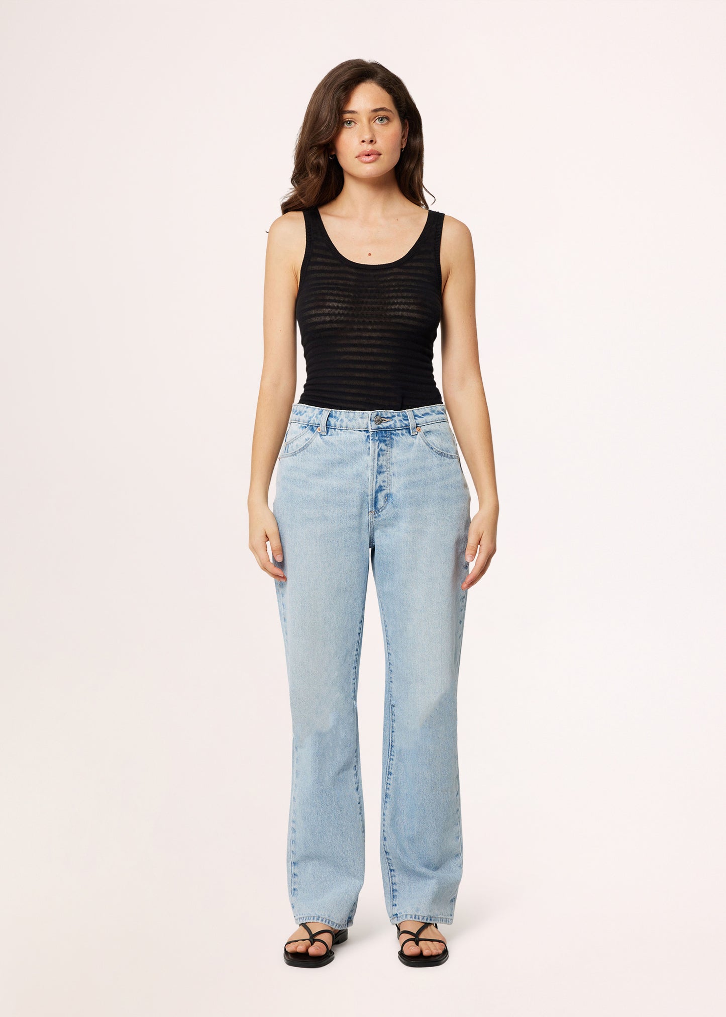 90's Relaxed Denim Jeans Long Beach Worn