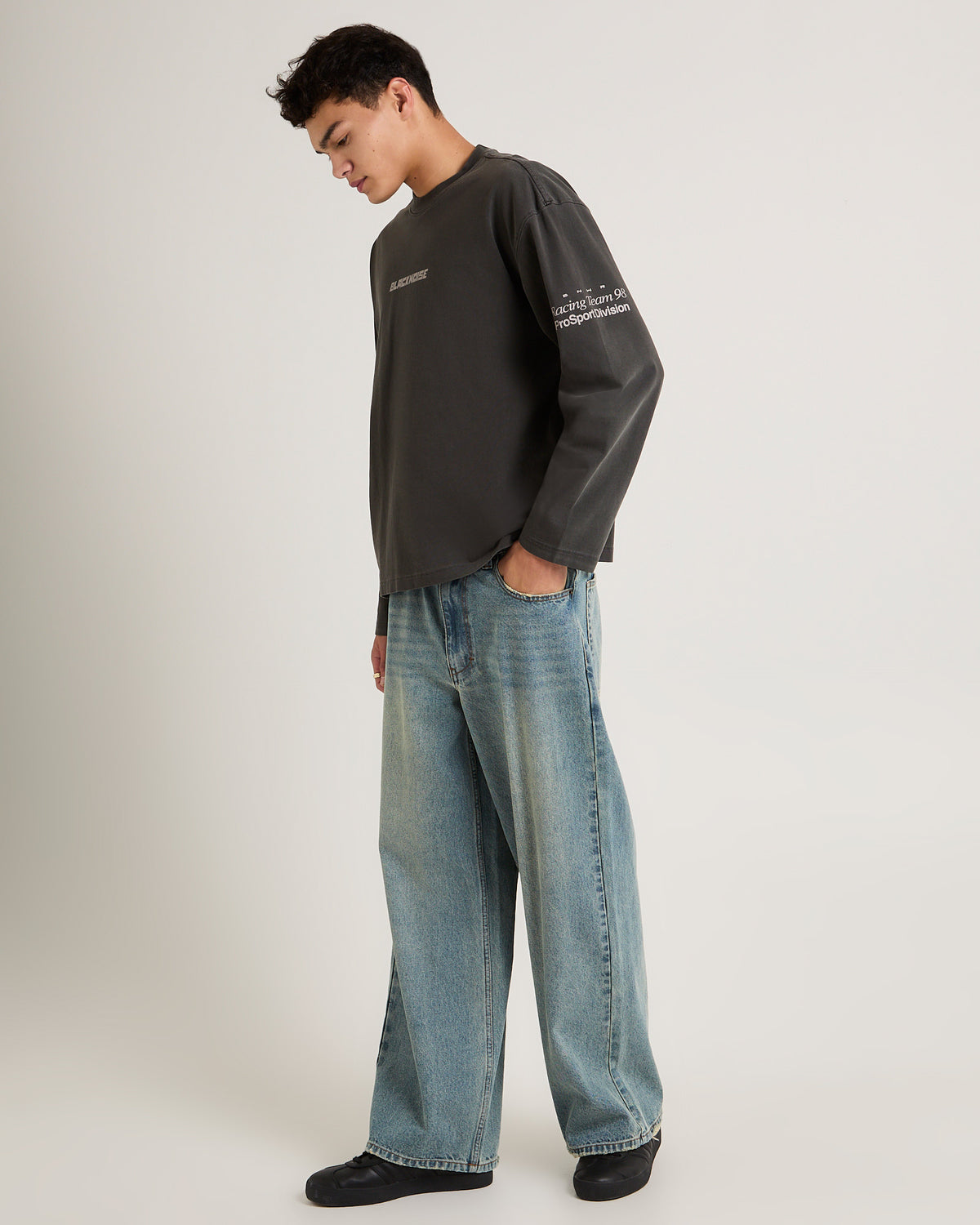 Civic Long Sleeve T-Shirt WASHED BLACK