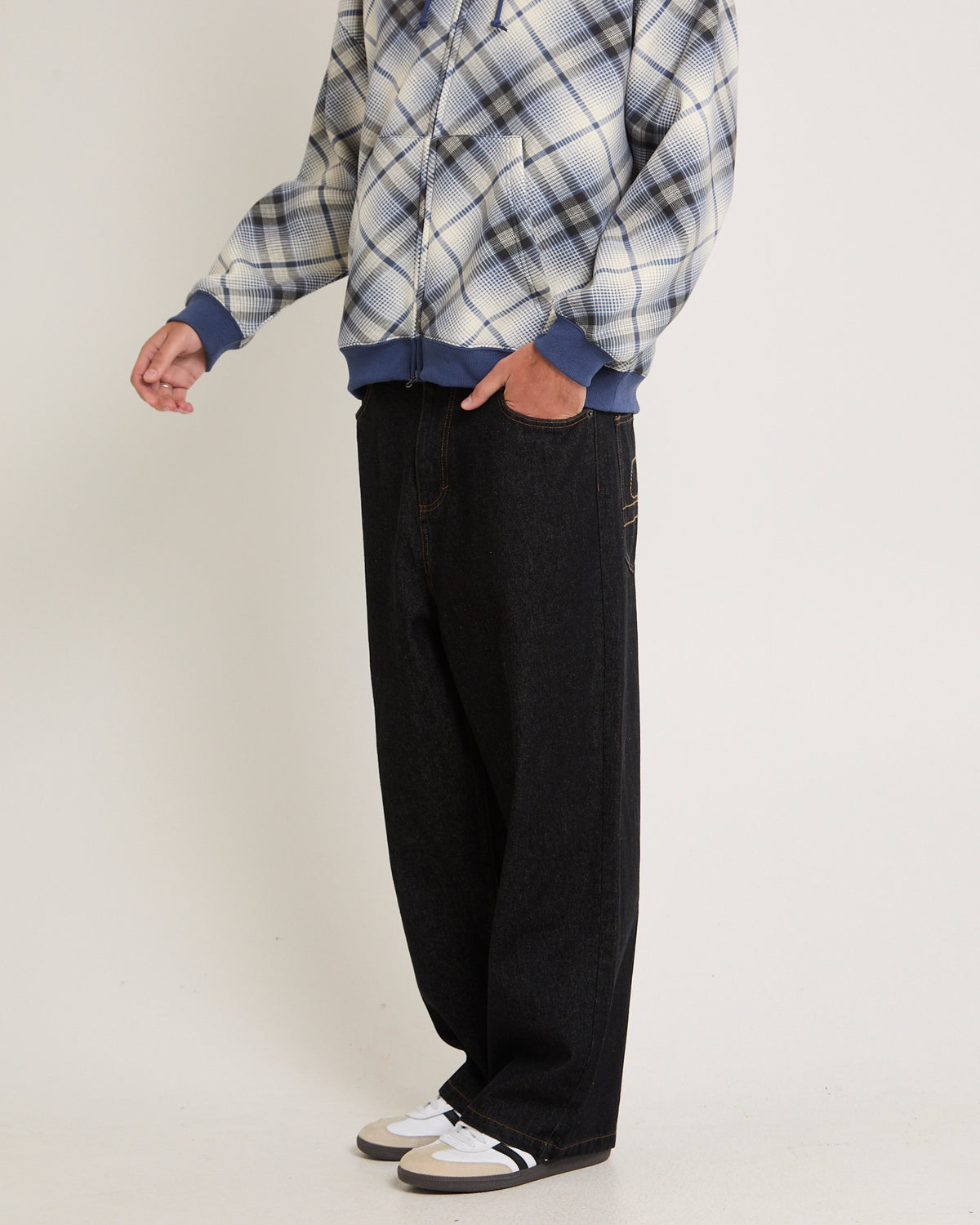 Super Wide Boy Denim Jeans BLACK