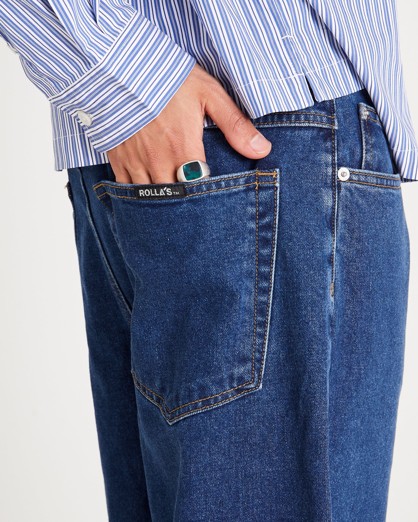 Ezy Barrel Denim Jeans Forever Blue