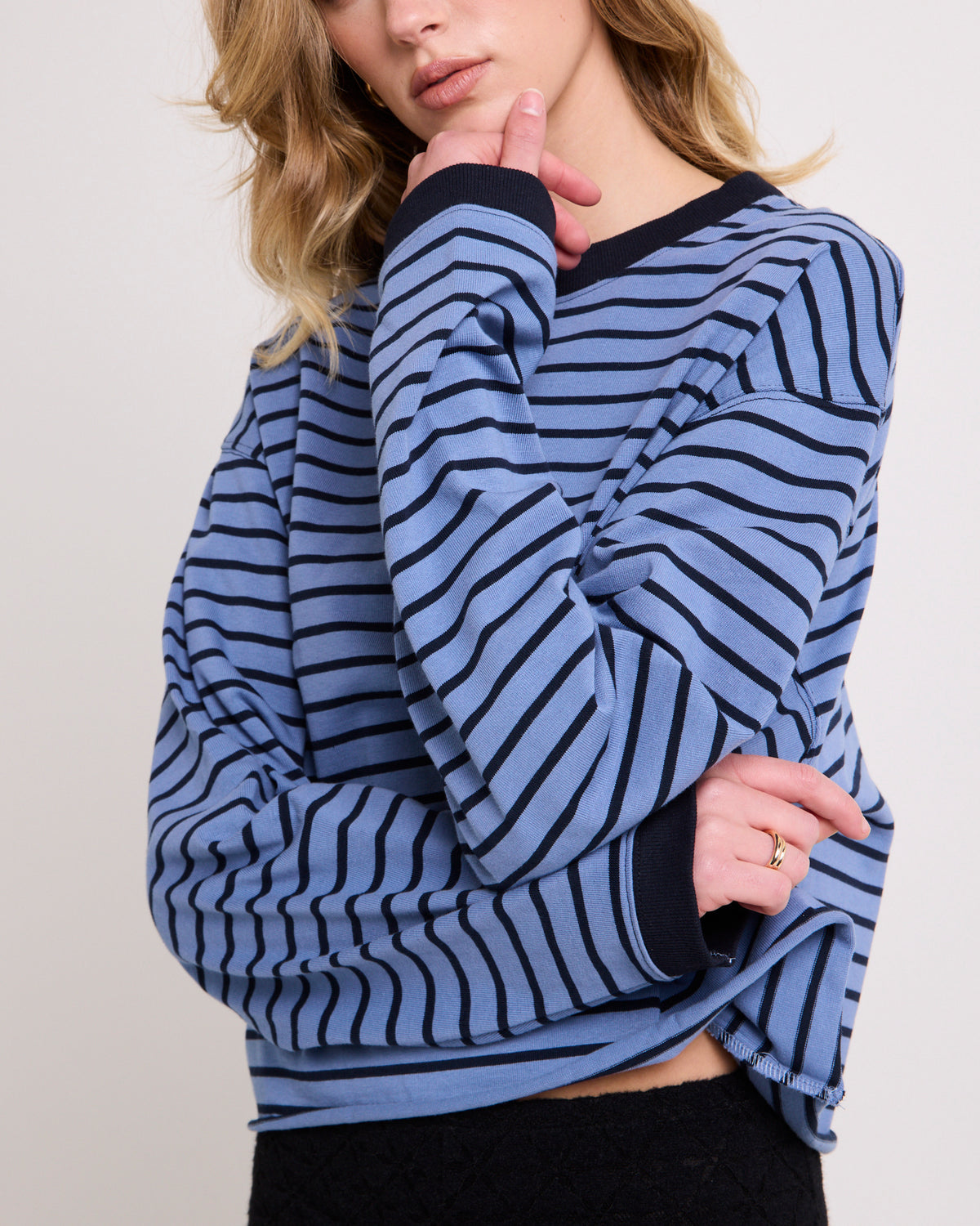 Long Sleeve Stripe Top BLUE/NAVY