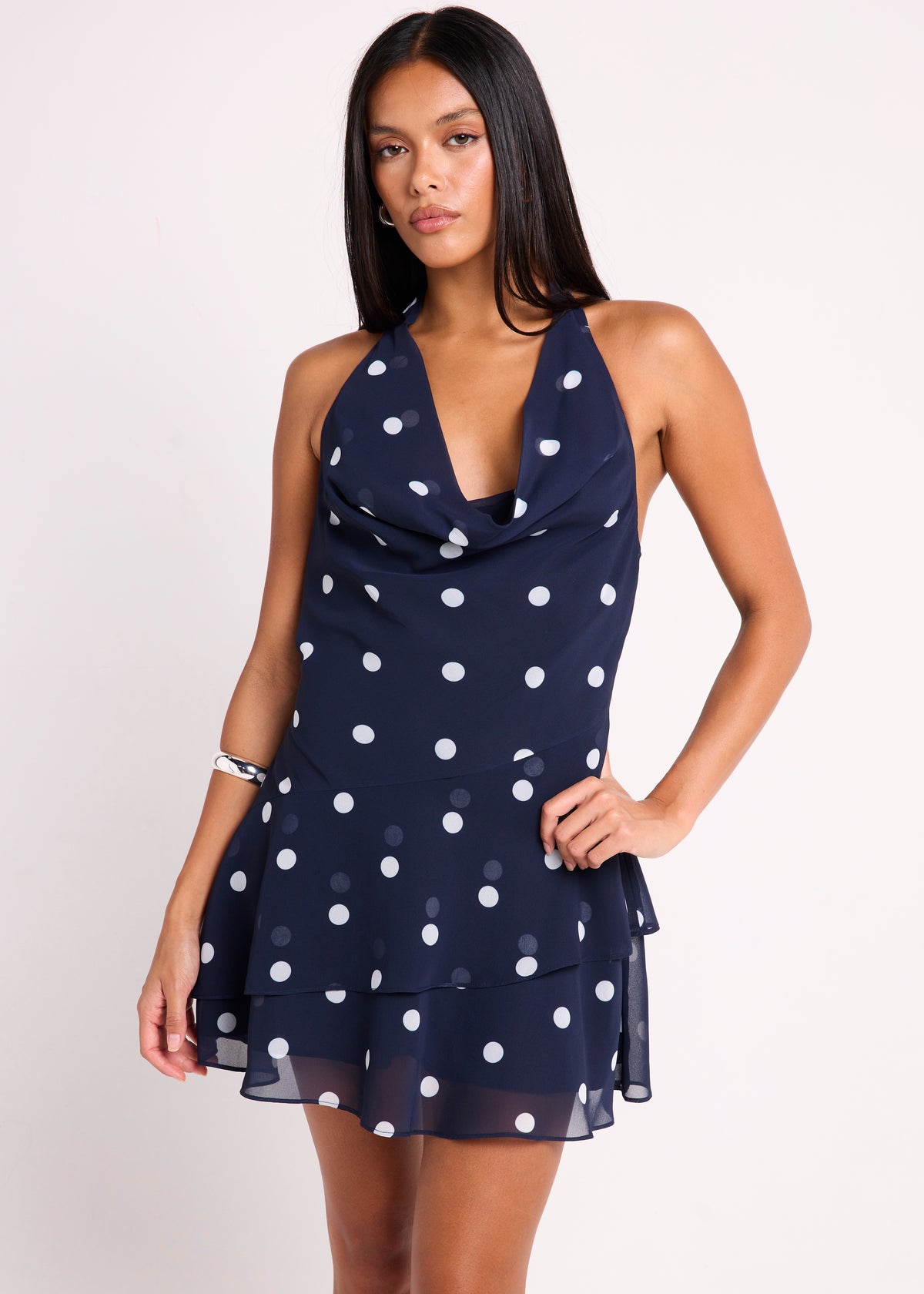 Ophelia Polka Mini Dress BLUE