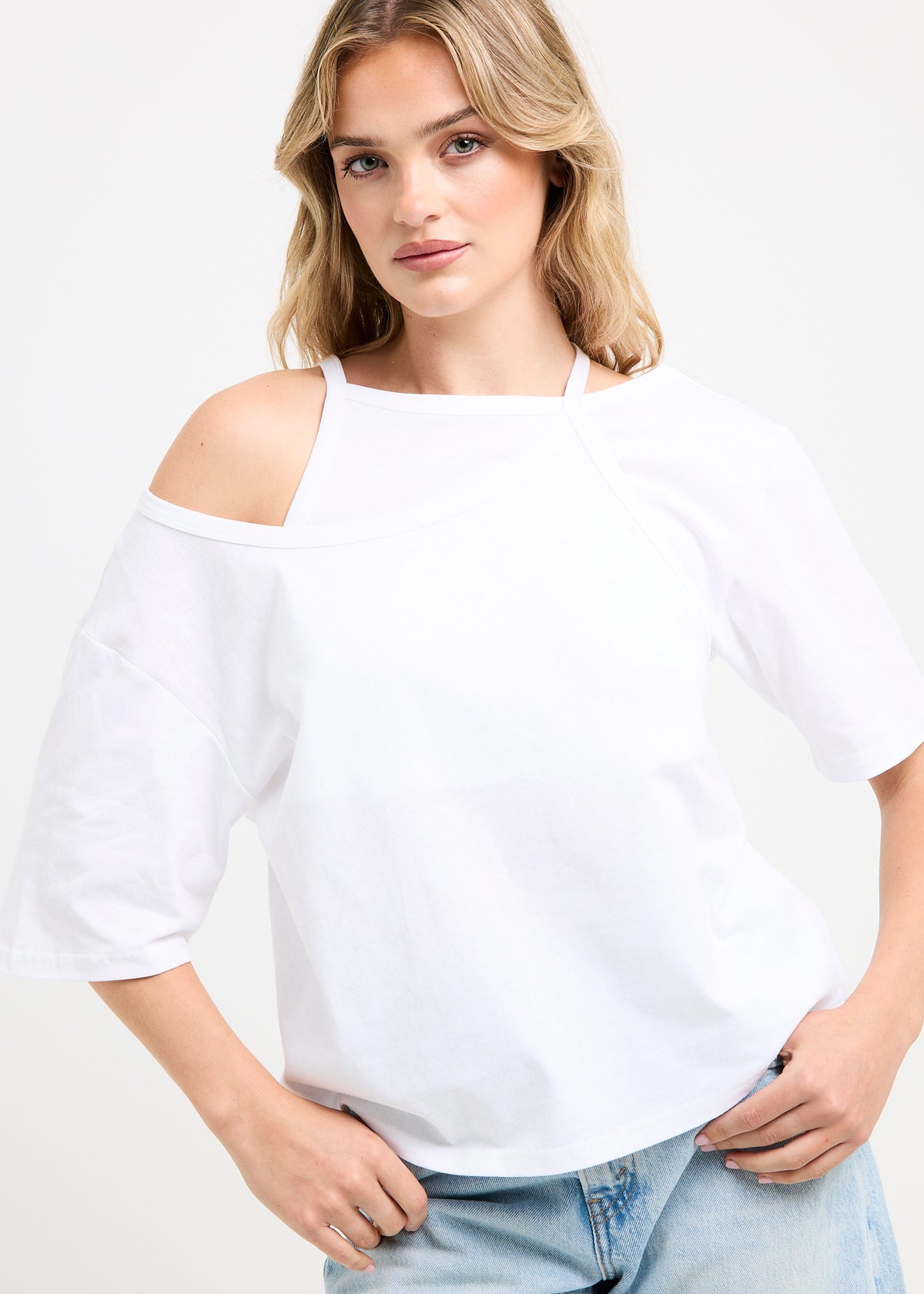 Claire Double Layered T-Shirt WHITE