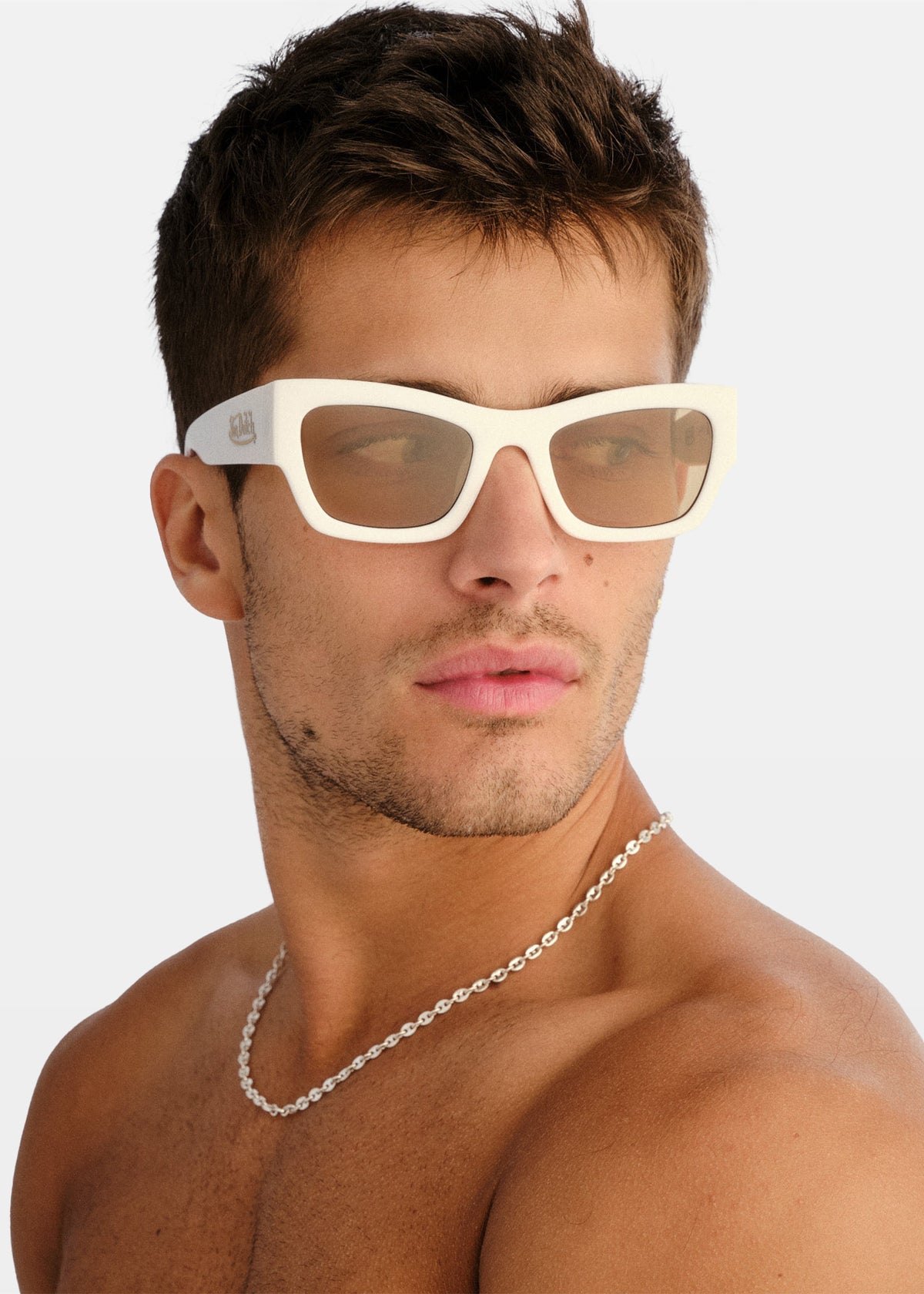 Vendetta Sunglasses SOLID WHITE TAN TINT