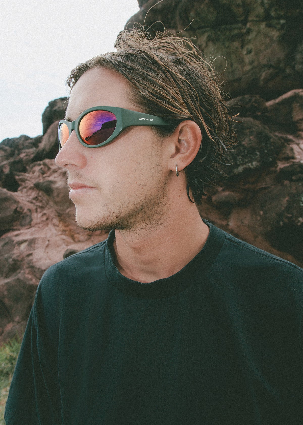 Trinity Sunglasses MATTE FOREST / RED IRIDIUM