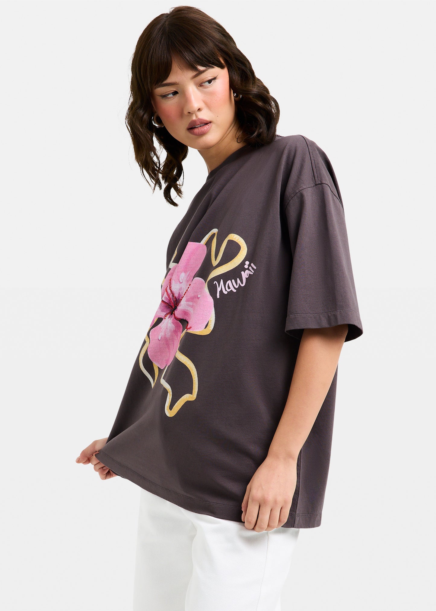 Hawaii Hibiscus Oversized T-Shirt
