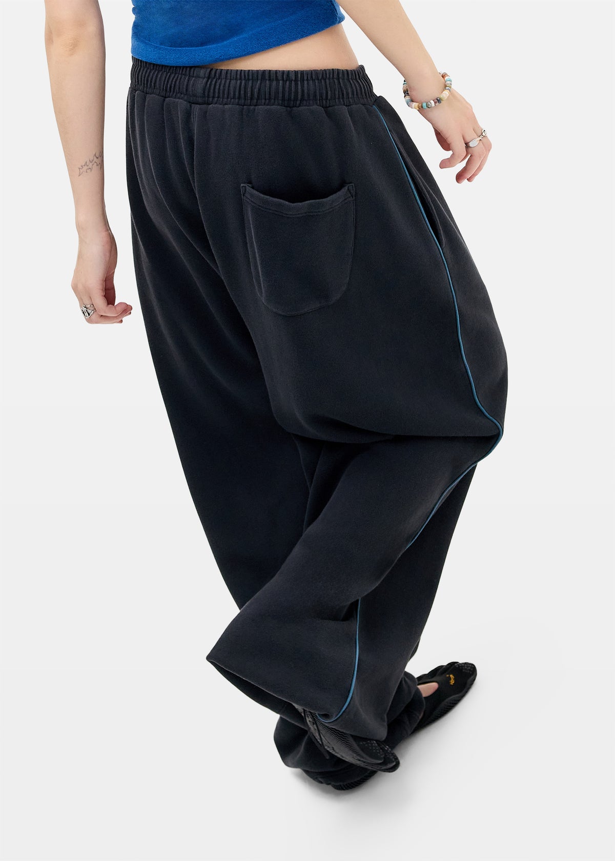 Harri Wide Leg Jogger Pants BLACK-0010