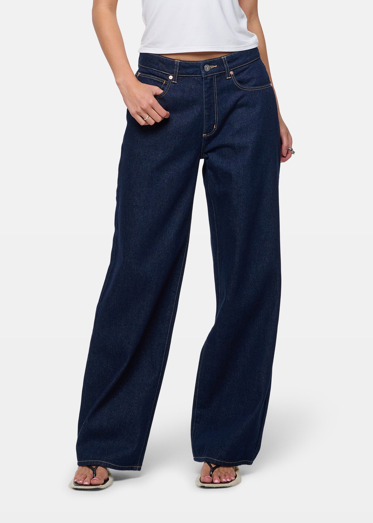 95 Mid Baggy Denim Jeans RINSE DENIM