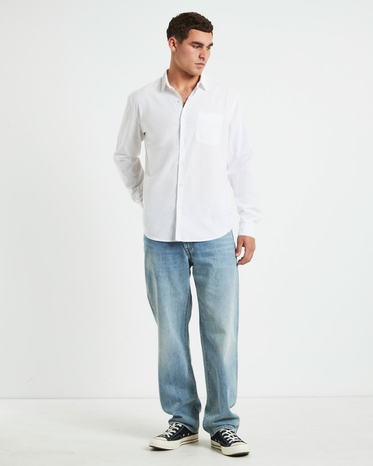 Grover Long Sleeve Len Shirt WHITE