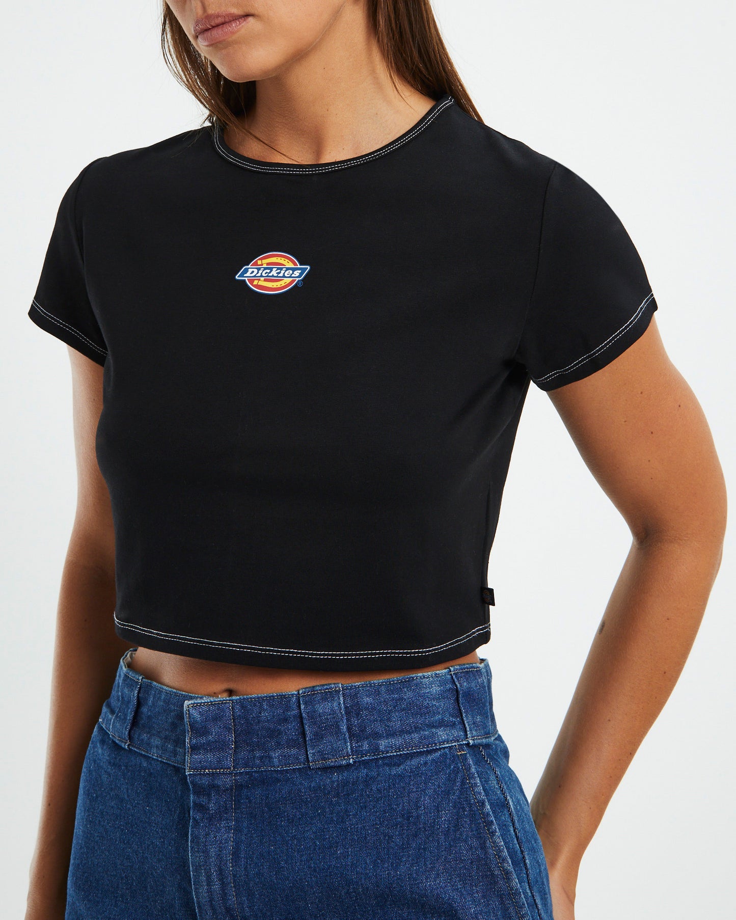 Logo Baby Cropped Tee Black