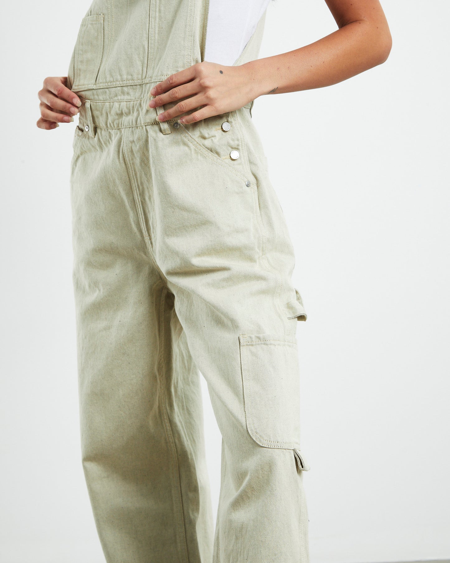 Unisex Makers Overalls Mellow Ecru