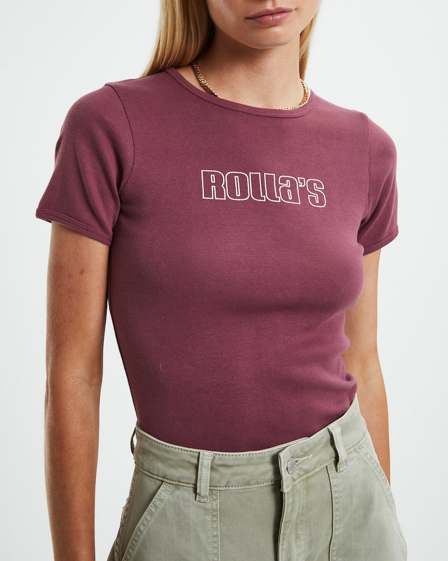 Baby Rib Logo T-Shirt Mulberry