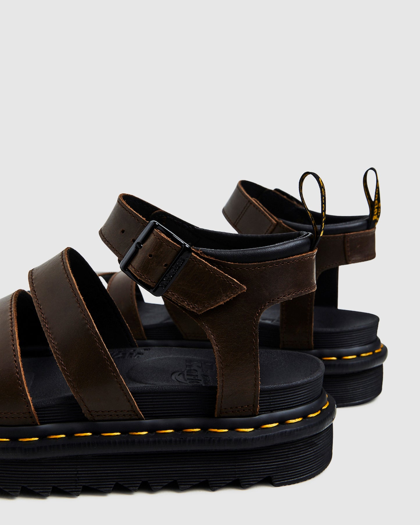 Blaire 3 Strap Sandals Oily Illusions Dark Brown
