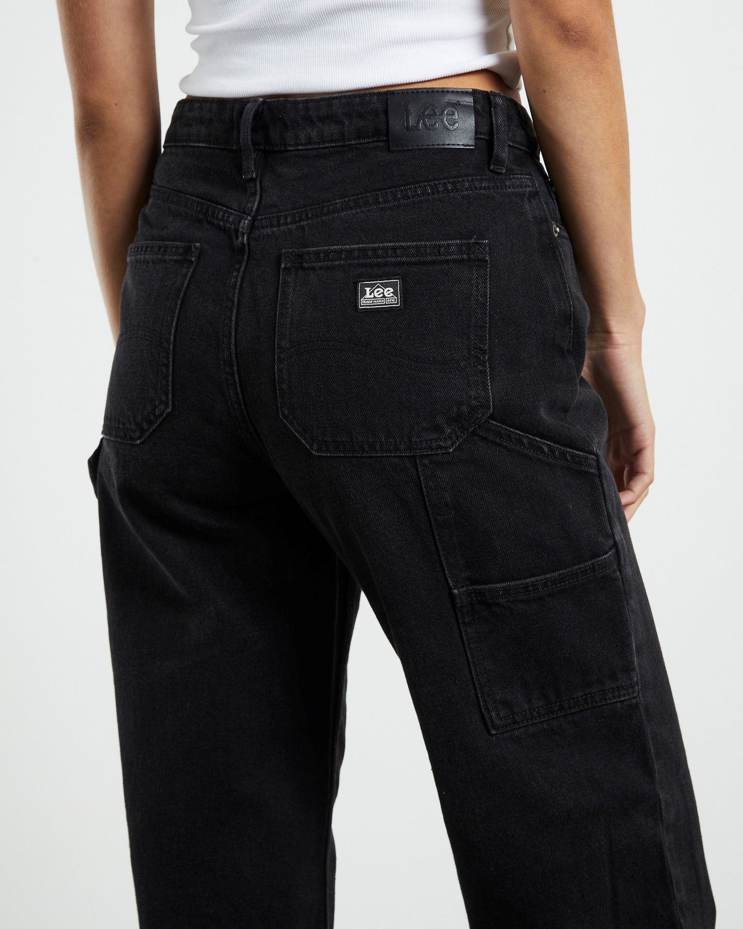 90s Mid Baggy Jeans Record Black