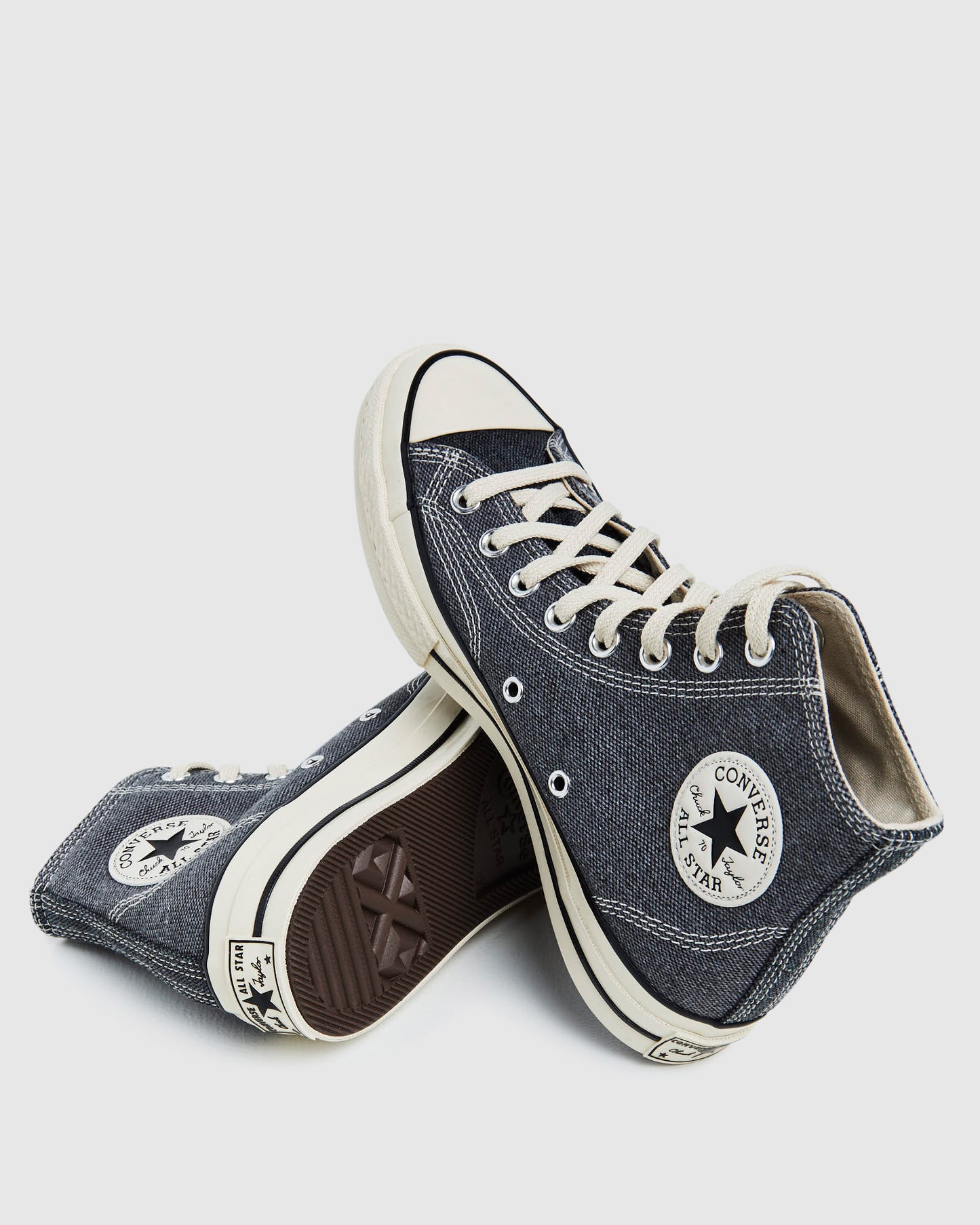 Chuck 70 Triple Stitch High Canvas Sneakers Charcoal