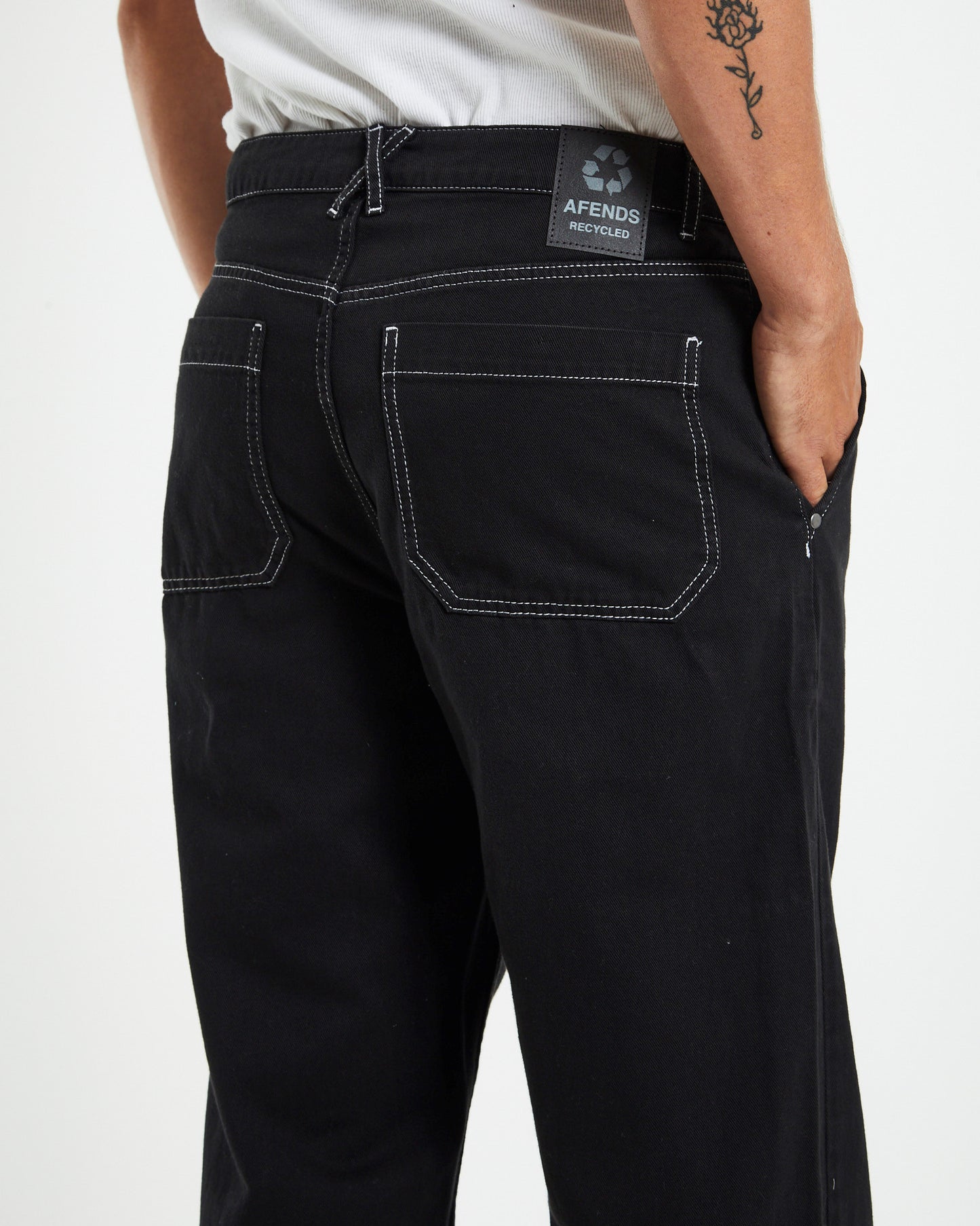Pablo Recycled Baggy Pants Black