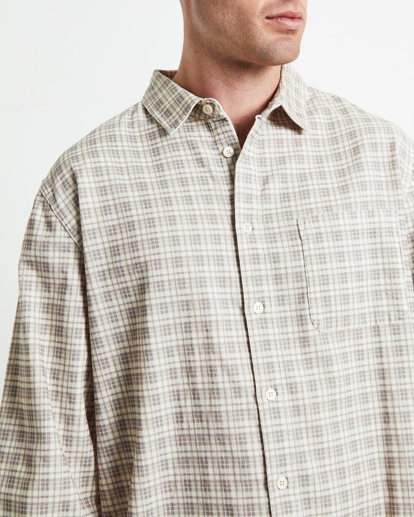Harrison Long Sleeve Check Cord Shirt Multi
