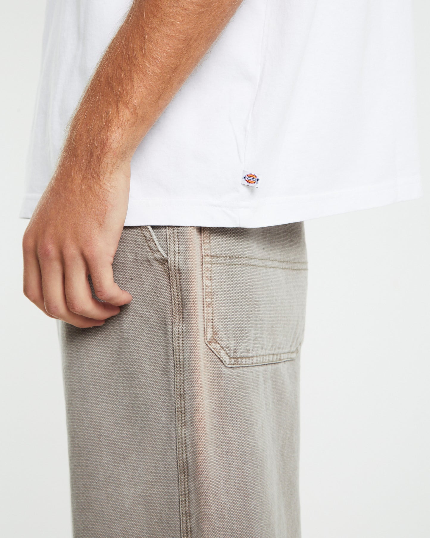 Classic Logo Distress Short Sleeve T-Shirt White