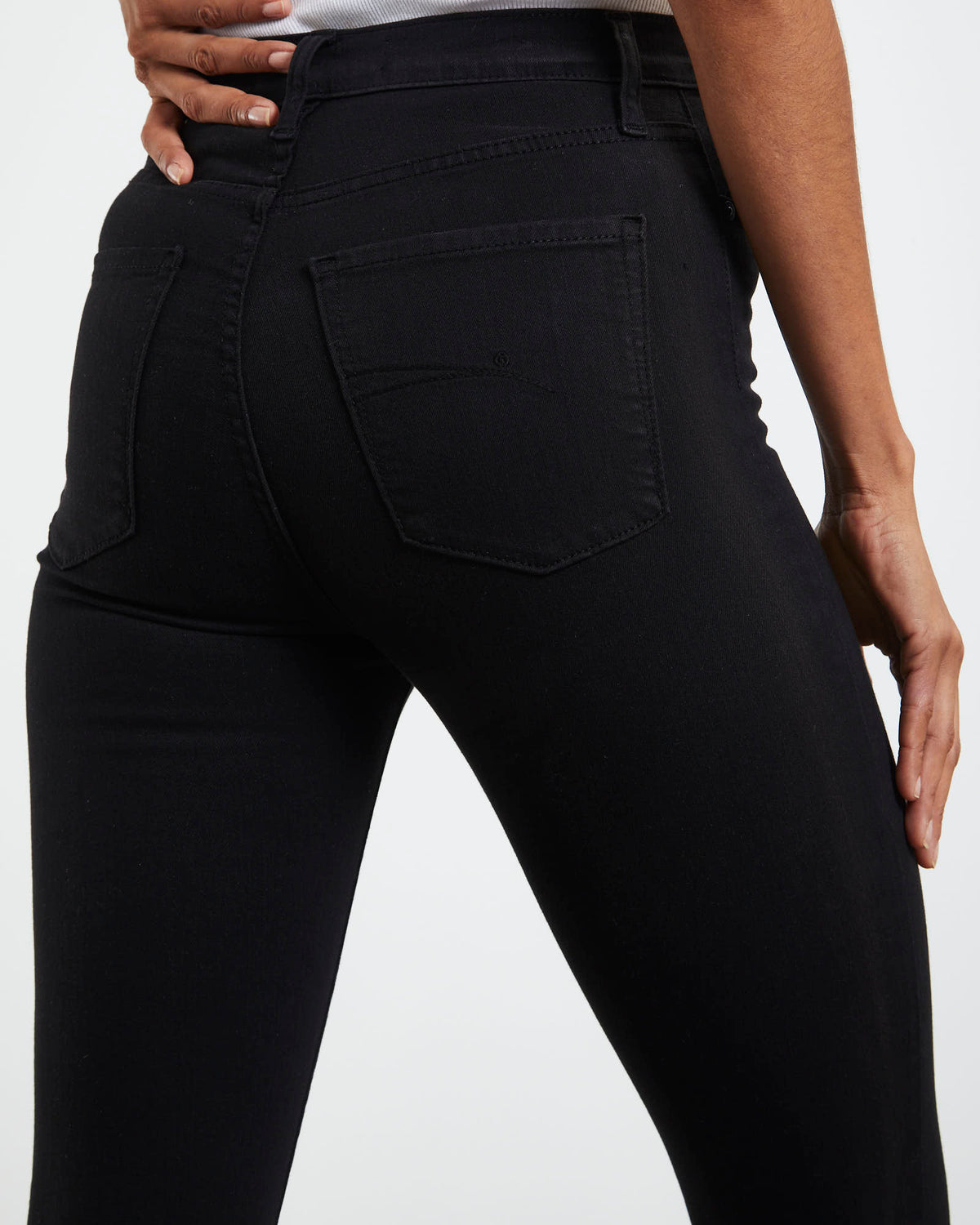 Siren Skinny Ankle Jeans Powder Black SOLID BLACK OVERDYE