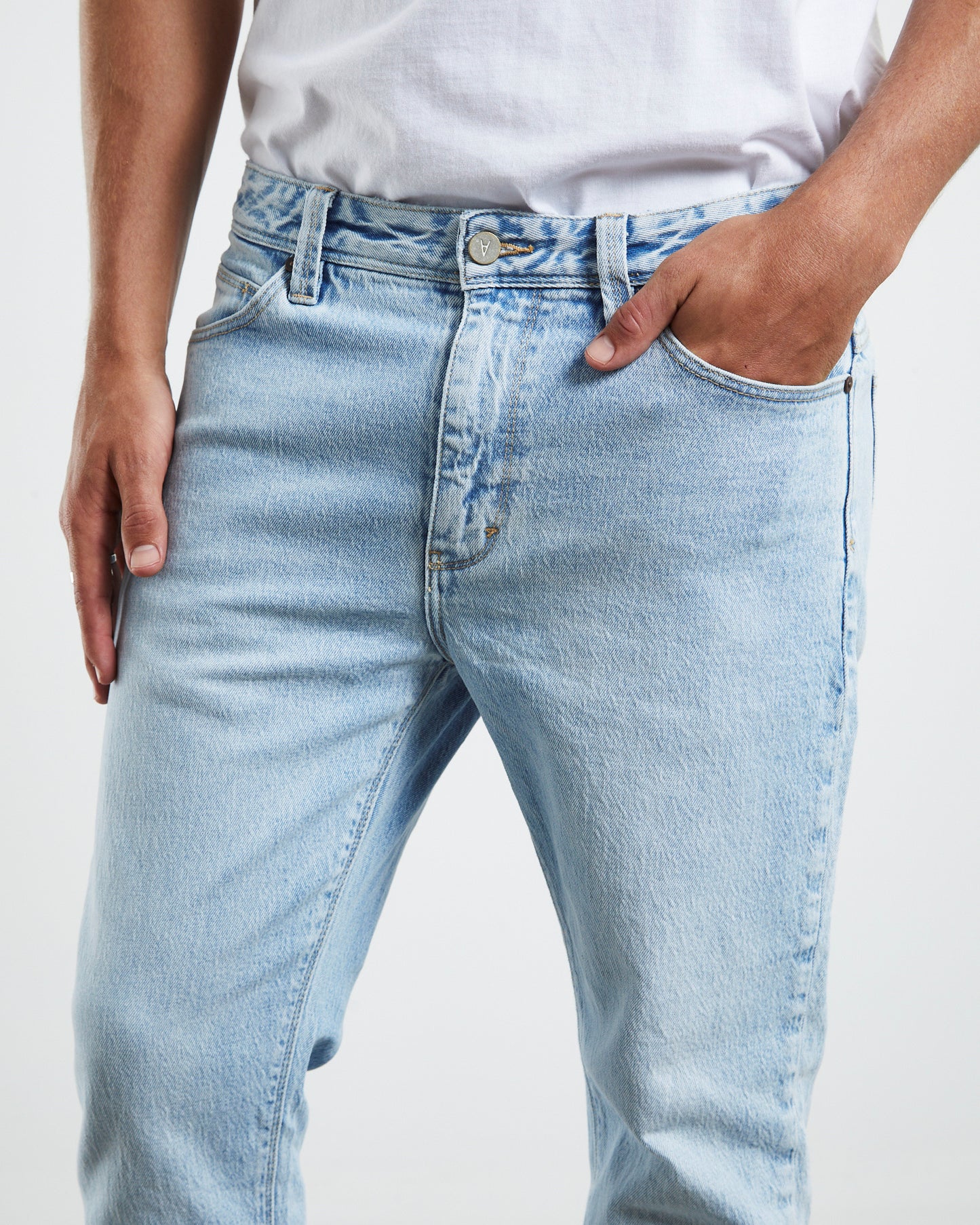 A Dropped Slim Denim Jeans Hustler